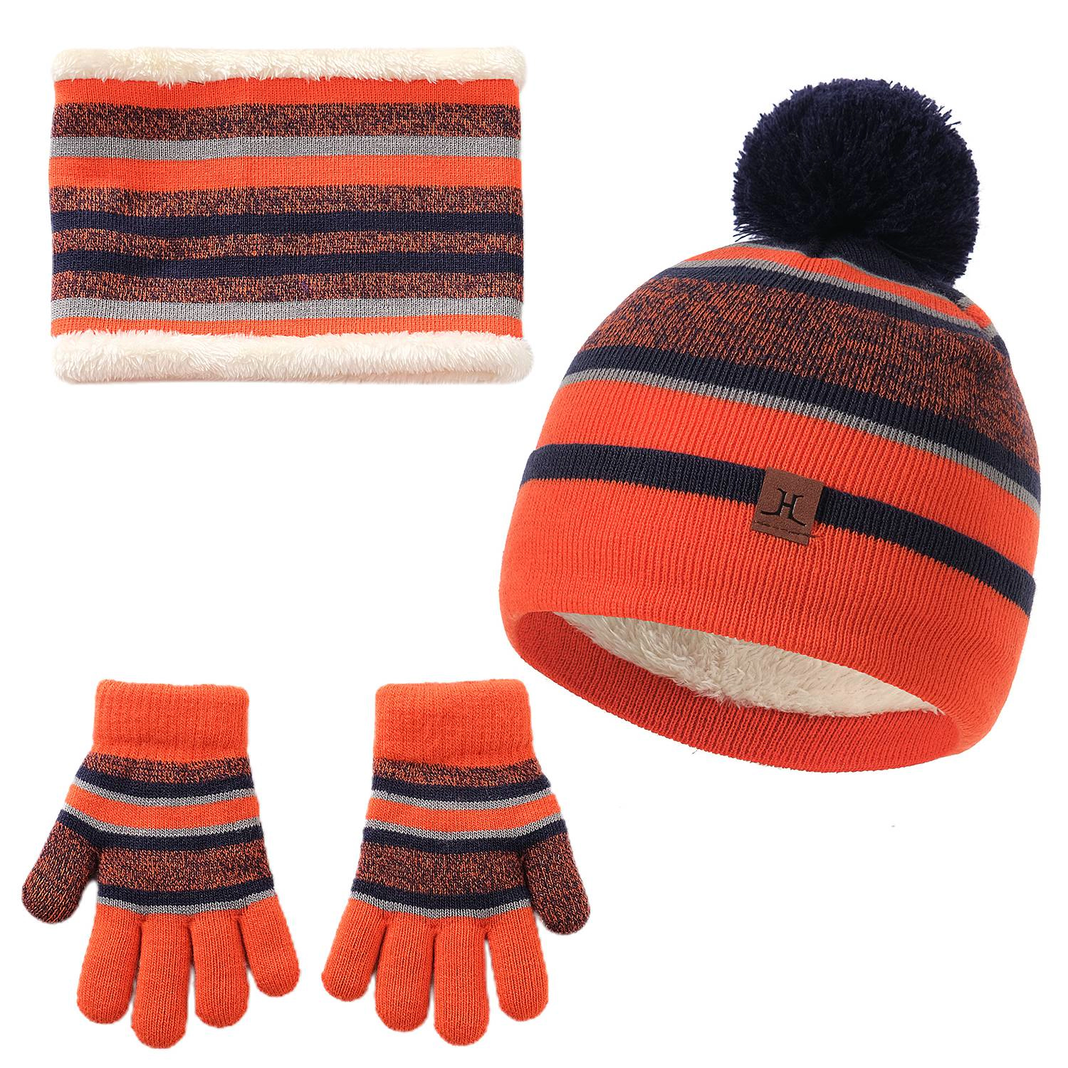 GBruno Fleece-Lined Hat Scarf Gloves Set