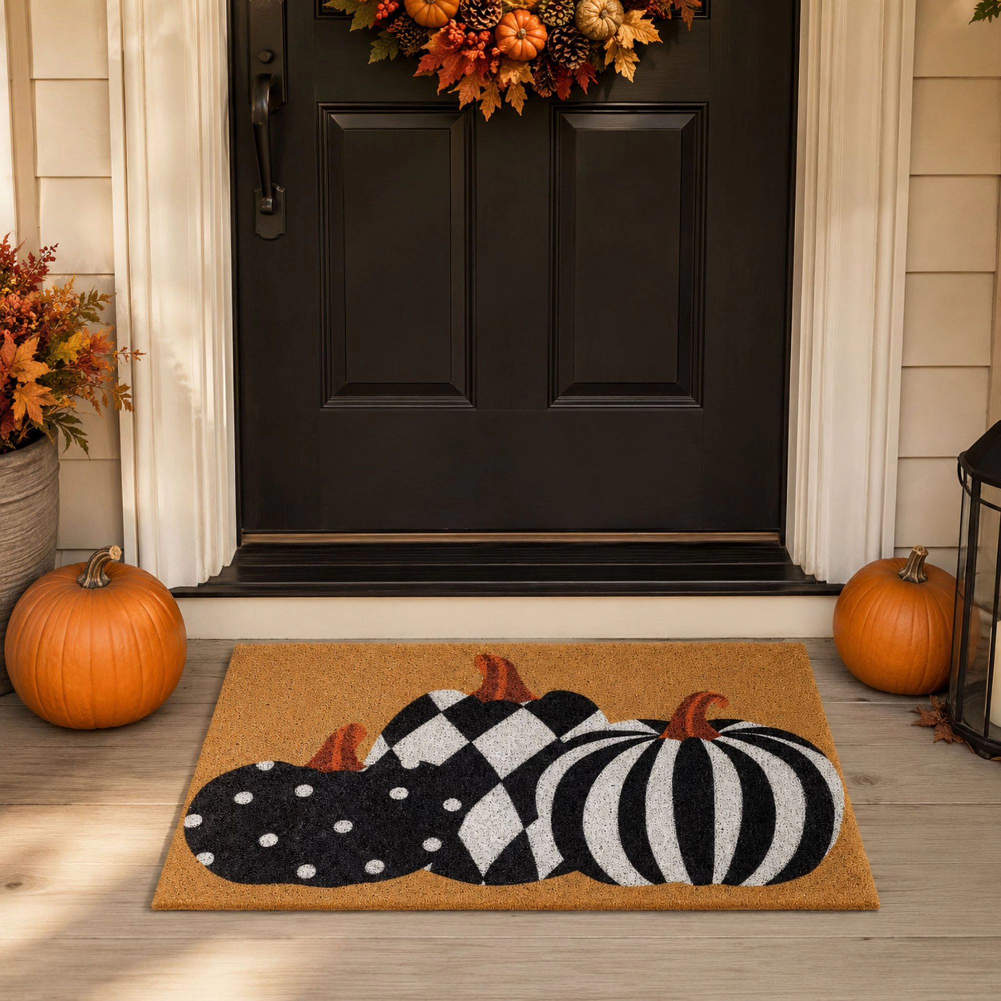 Alilang Halloween Pumpkin Nonslip Indoor Outdoor Entryway Doormat 15.7 x 23.6 in