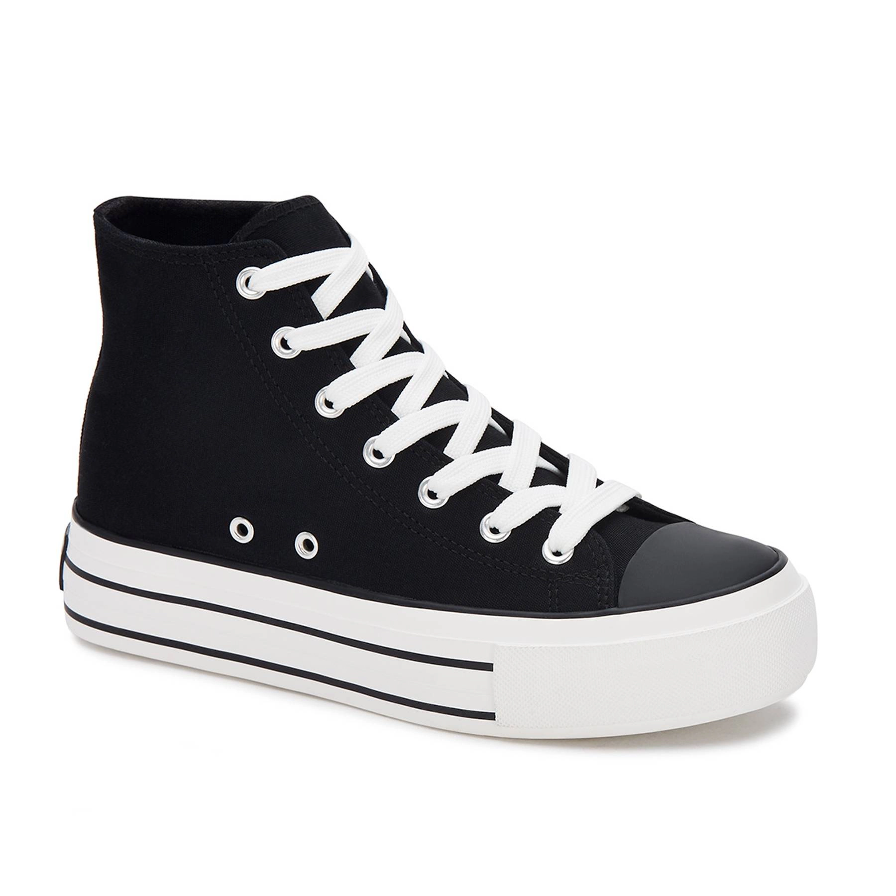 Andrea Canvas Sneaker Boots With Platform