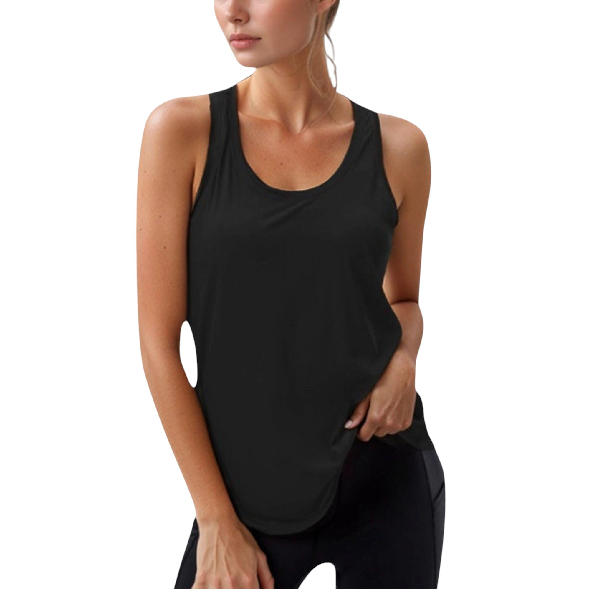 Anna-Kaci Womens Sleeveless Scoop Neck Workout Tank Top