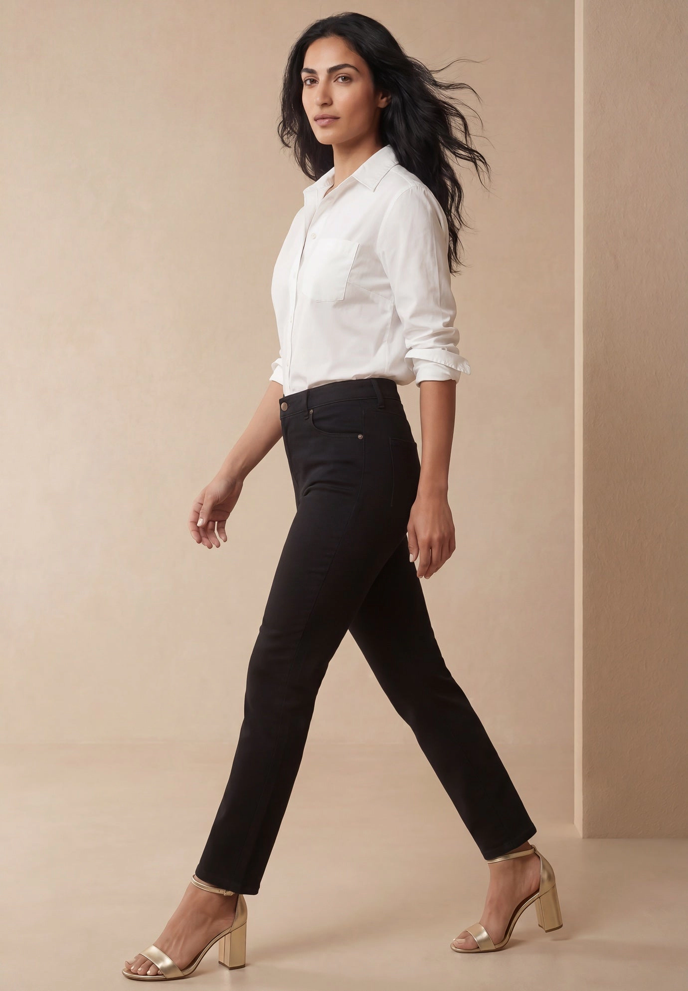 Jessica London Women's Plus Classic Cotton Denim Straight-Leg Jean