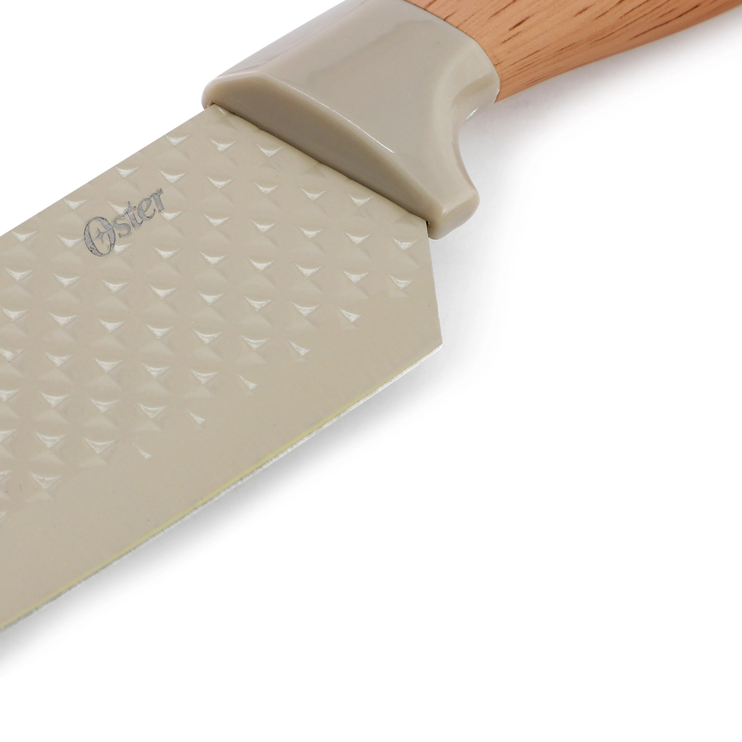 Oster Gunderson 3 Piece Stainless Steel Cleaver and Shears Set in Beige