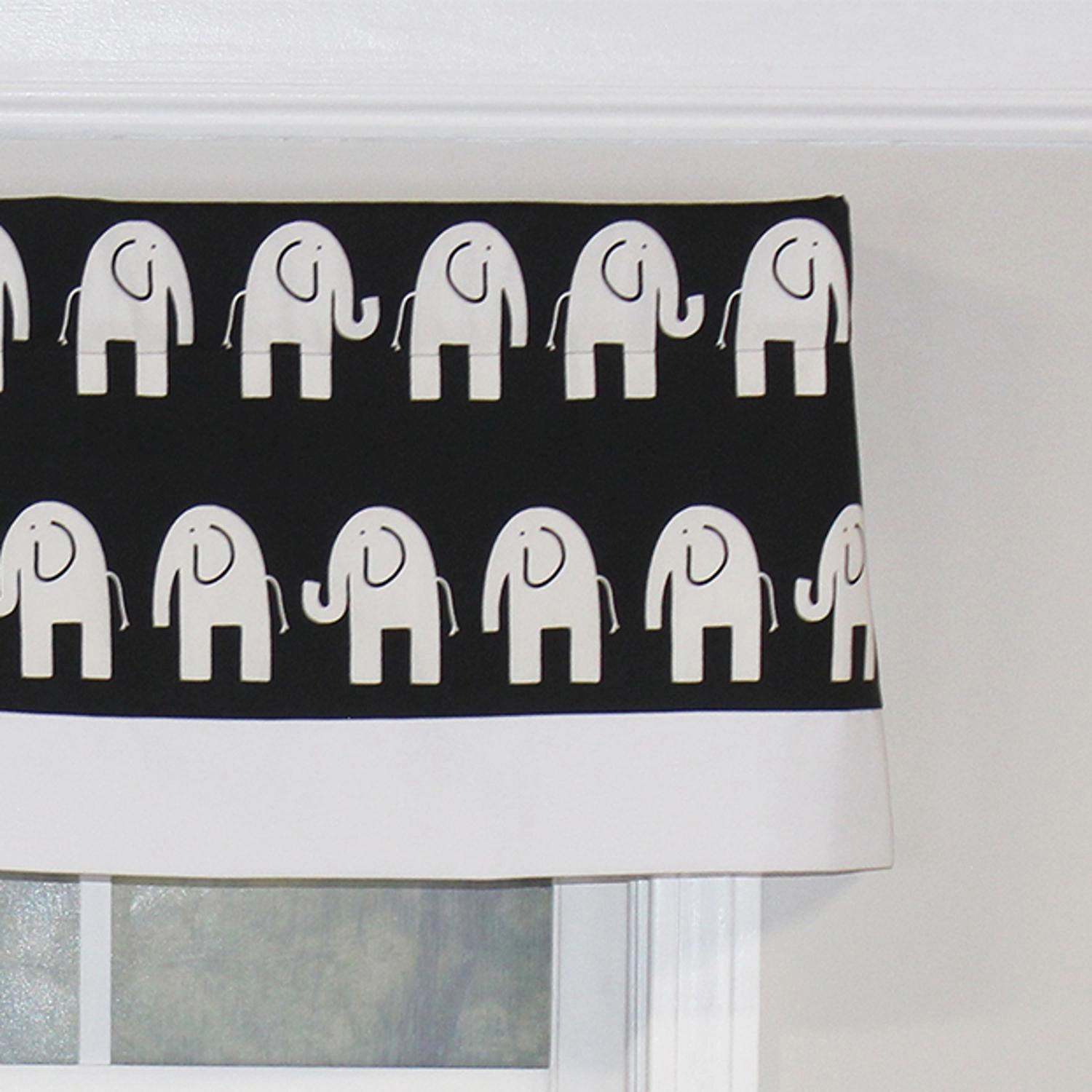 RLF Home Ele Banded 100% Cotton with Fully Lined 3" Rod Pocket Valnance for Windows 50" x 15