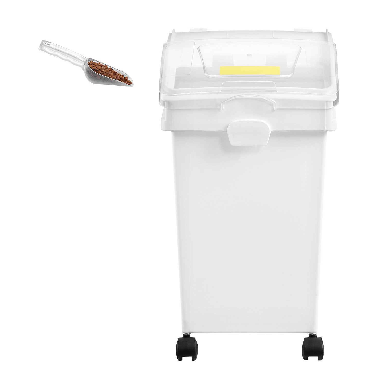 HONGGE 3-Pack 20L/5.2-Gallon Airtight Rice Storage Container Set with Wheels & Scoops, Large Pet Food Bin
