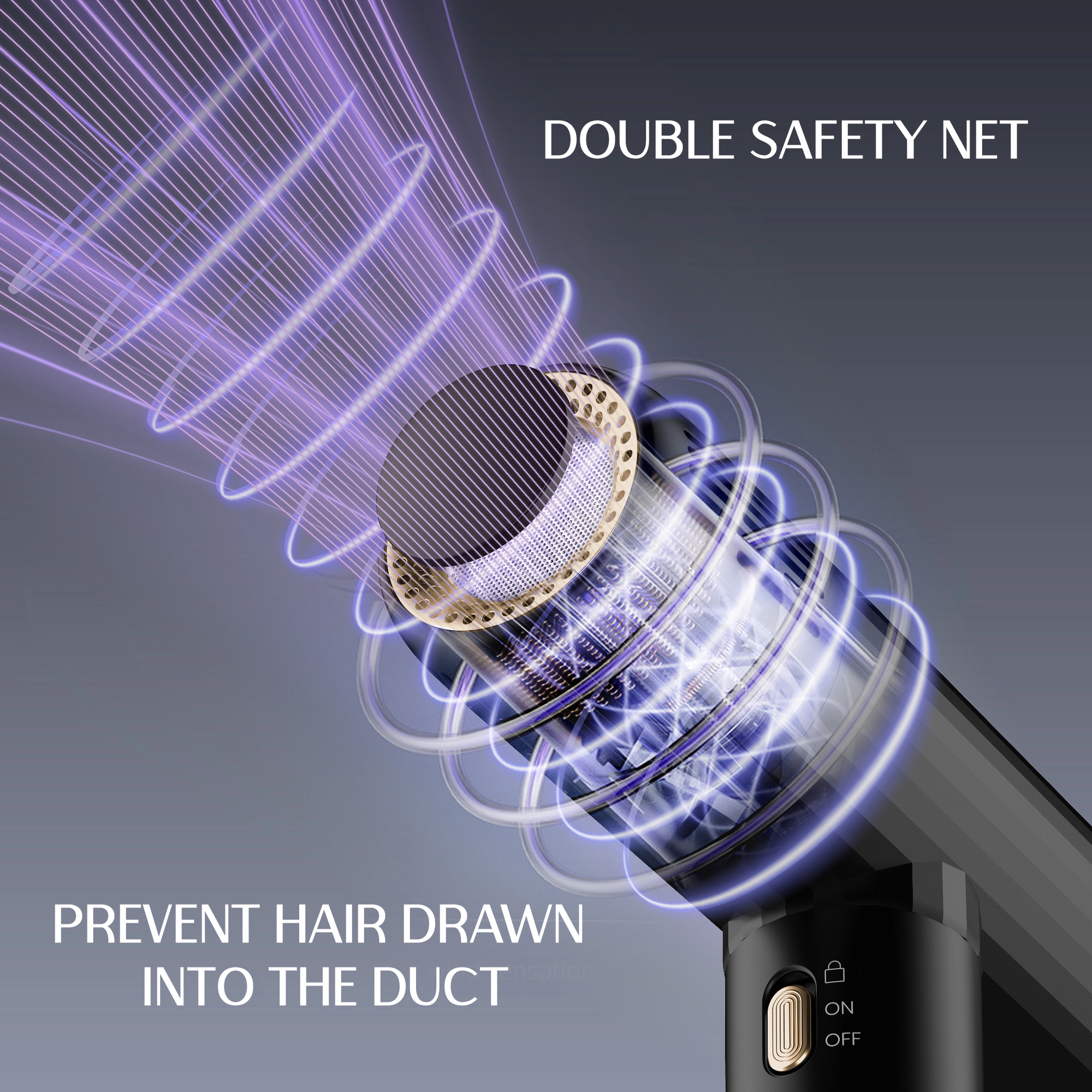 NICEBAY 1600W High-Speed Ionic Hair Dryer, Brushless Motor 110,000 RPM, Low Noise, Lightweight for Travel & Home