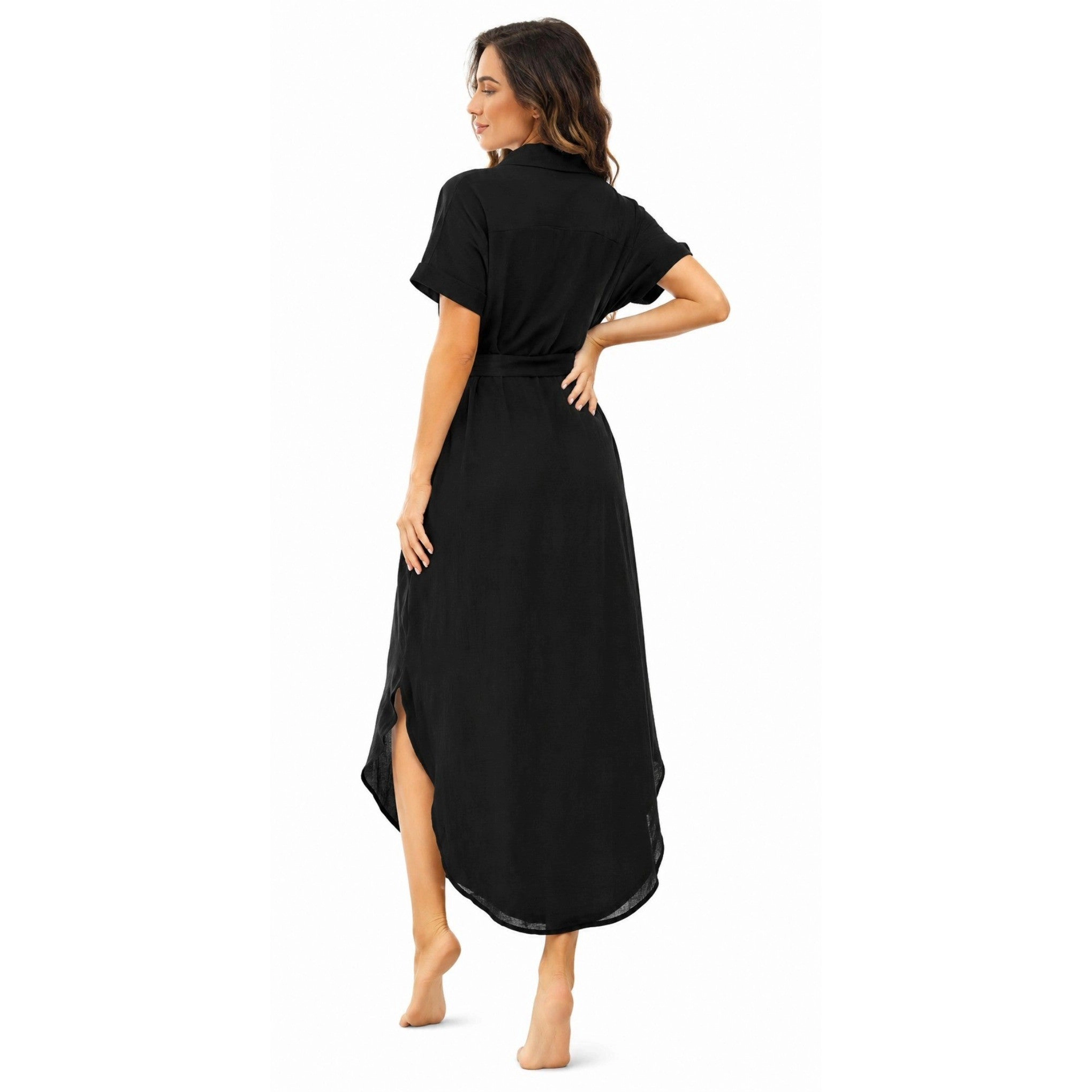 Zilpu Women's Lightweight Swim Cover-Up Maxi Dress