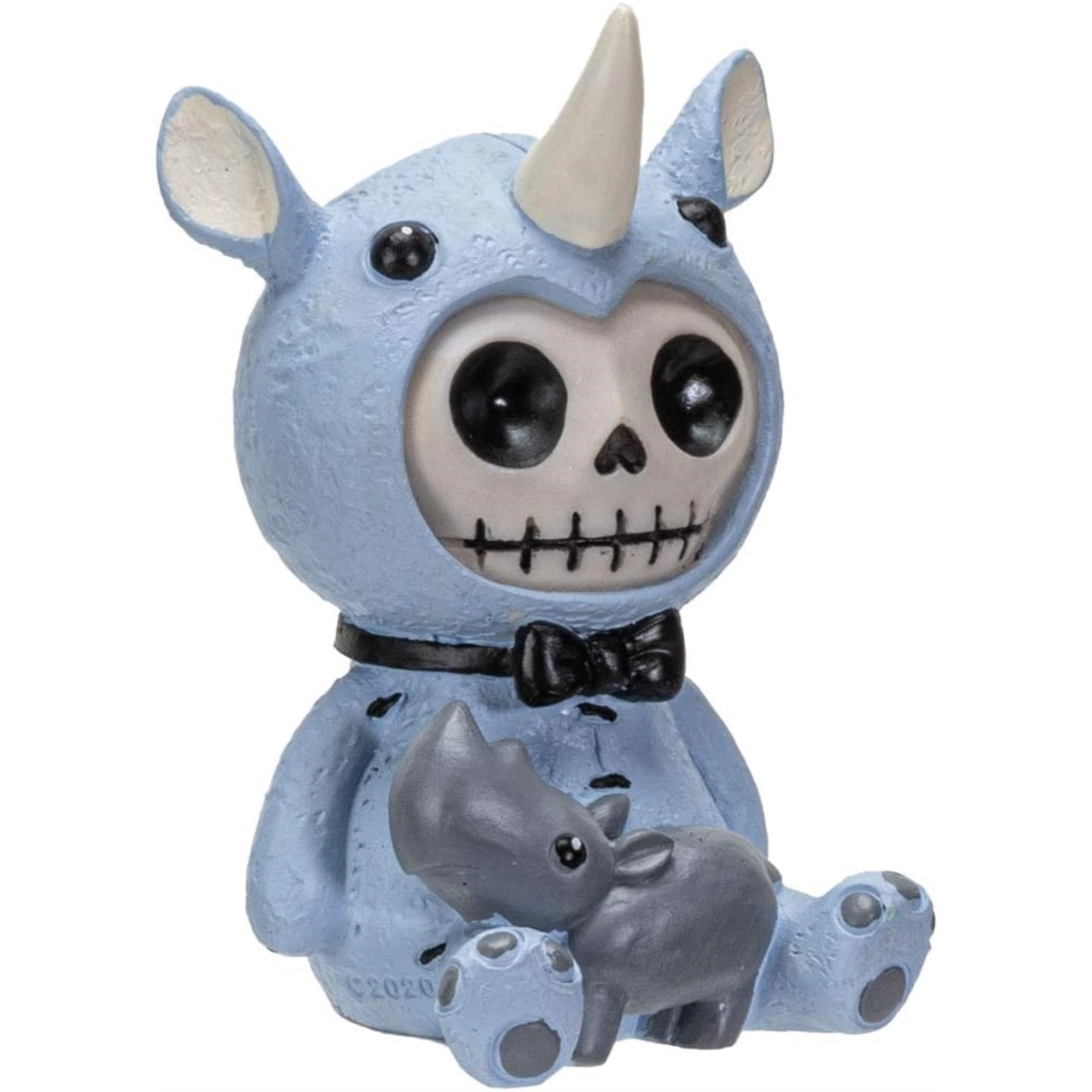 Pacific Giftware Furrybones Buster Skeleton in Rhinoceros Costume Figurine 3 inch