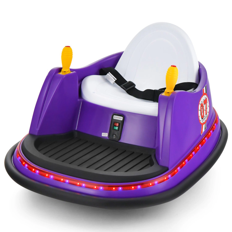 Hivvago 12V Electric Kids Ride On Bumper Car with Flashing Lights for Toddlers