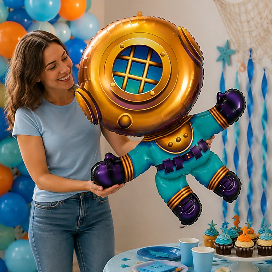 LoonBalloon 36 in Deep Sea Diver Foil Balloon 5-Pack, Color: Multicolor ...