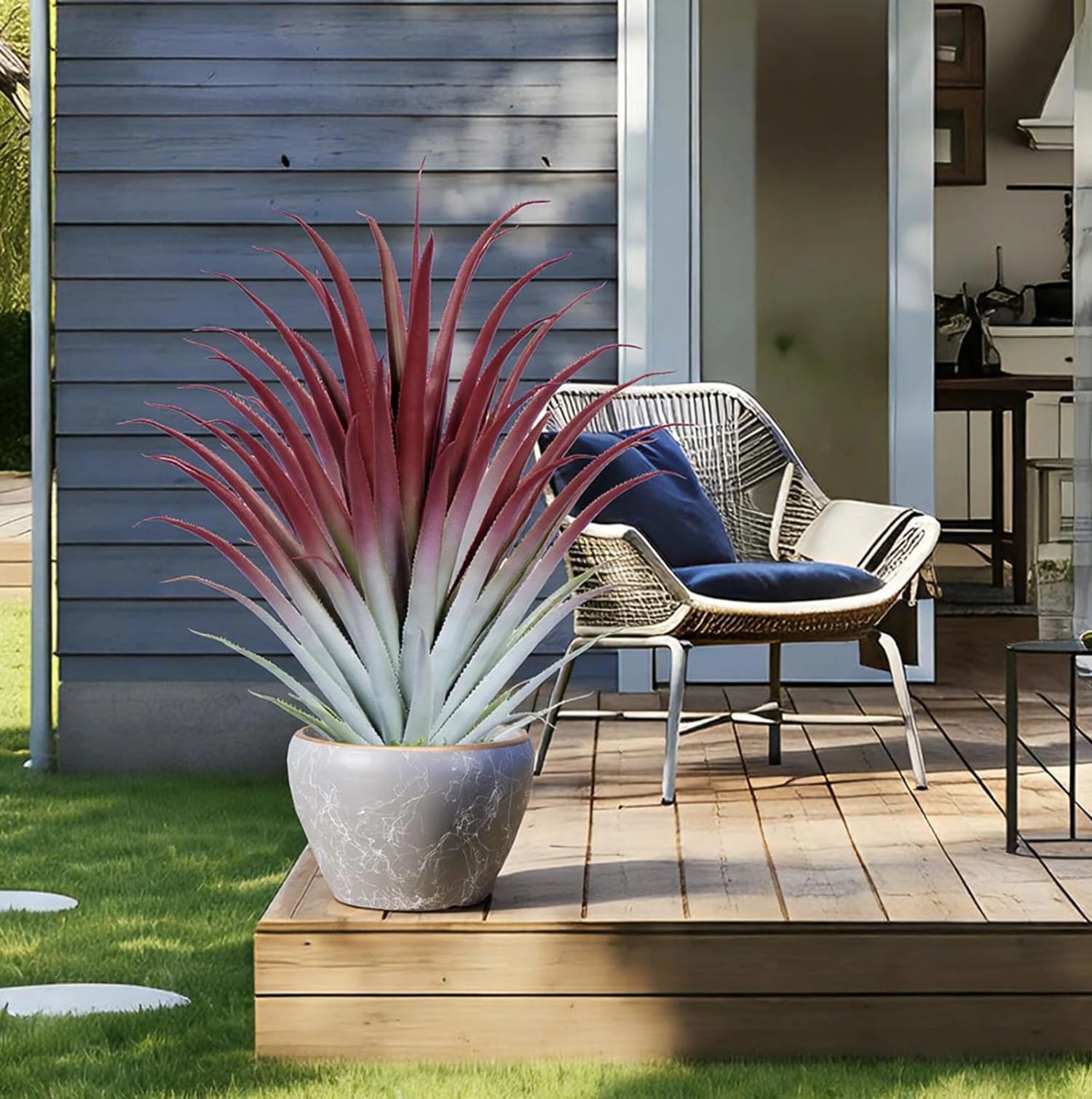 Whimsy Toys 2ft Fake Spiked Agave Plant Red