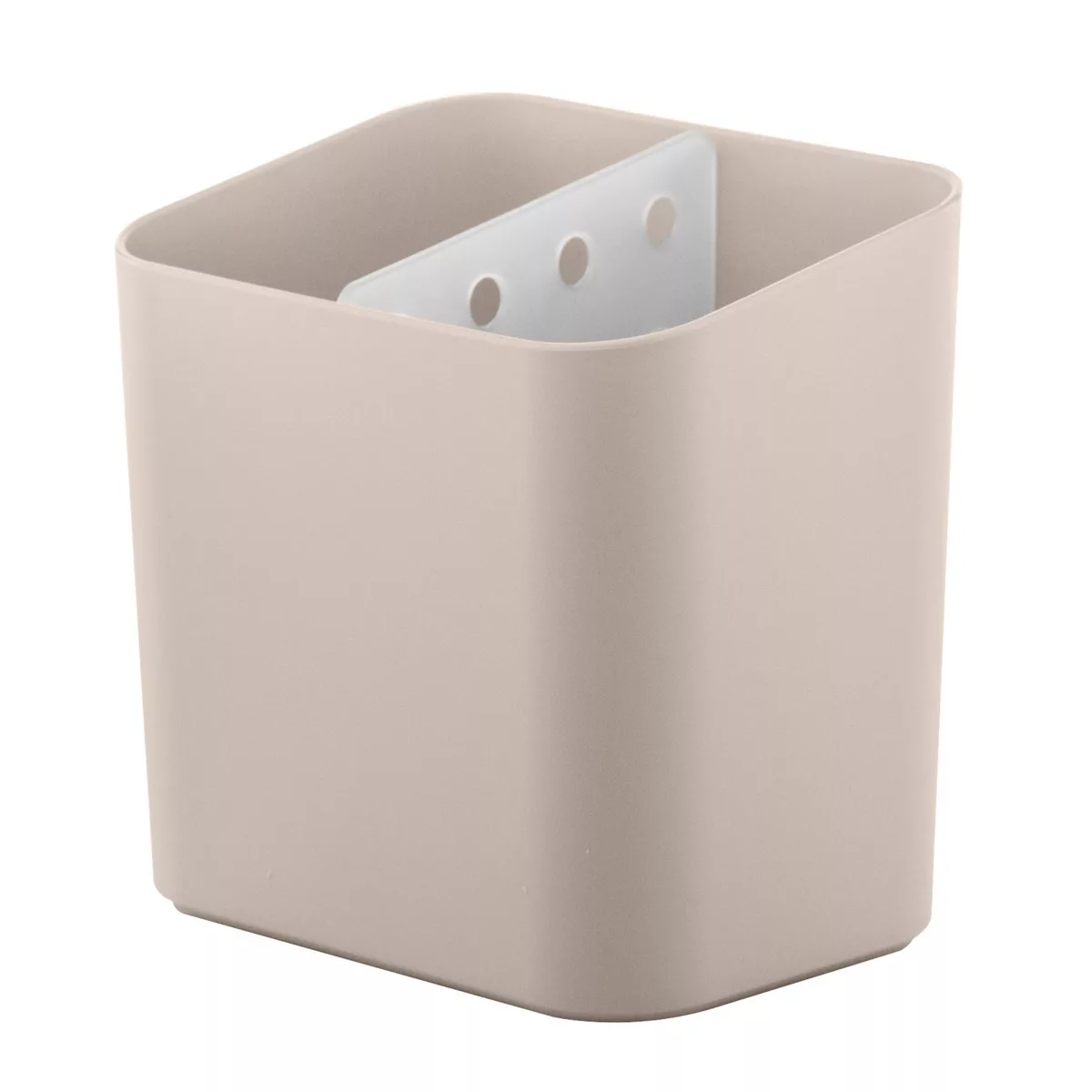 OU Utensil Holder w/ Removable Divider, Nonslip Cutlery Drainer Reservoir, Scratch Resistant Kitchen Sink Caddy