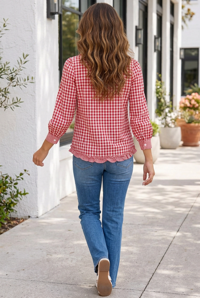 Threaded Pear Maci Casual Shirt Long Sleeve Top