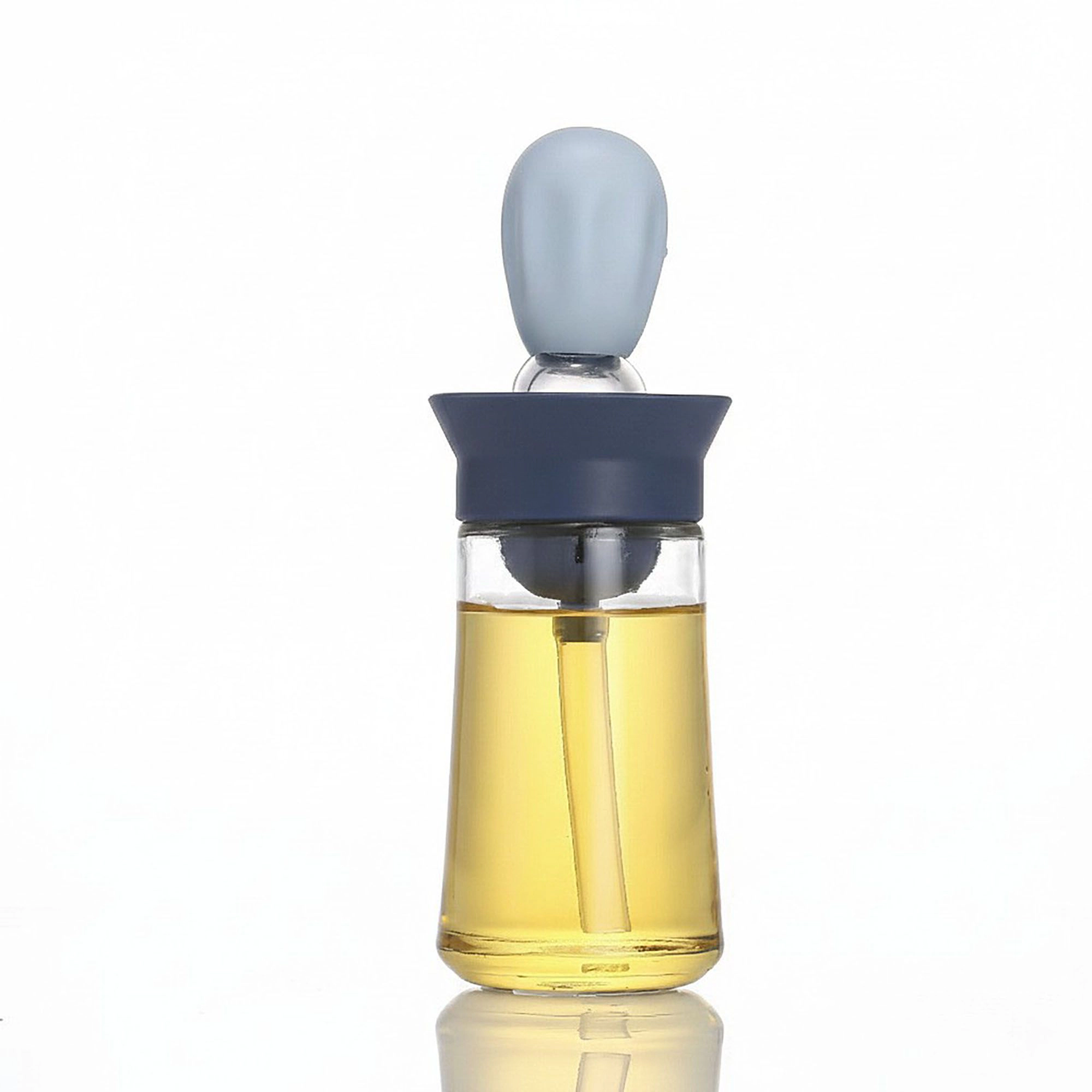 Alilang Women 2-PC Glass Oil Dispenser Bottle with Silicone Brush Drip Free Design and Leak Resistant Lid
