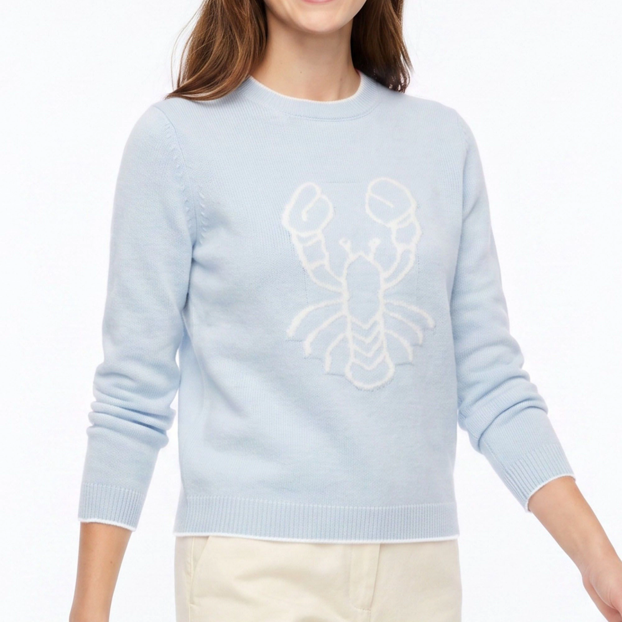 Anna-Kaci Women's Graphic Crewneck Long Sleeve Sweater