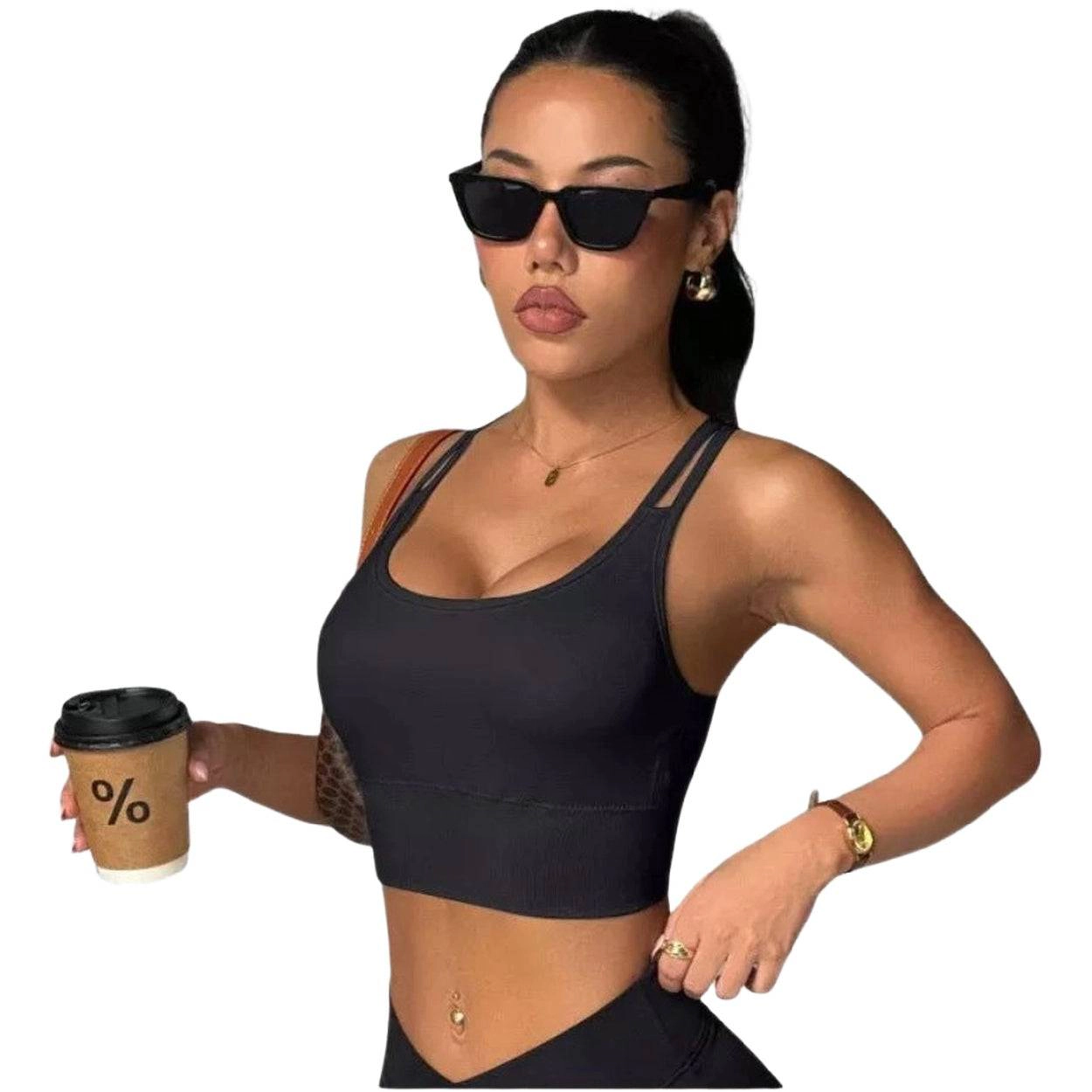 Sol Living Women's Fitness High-Intensity Breathable Yoga Sports Bra