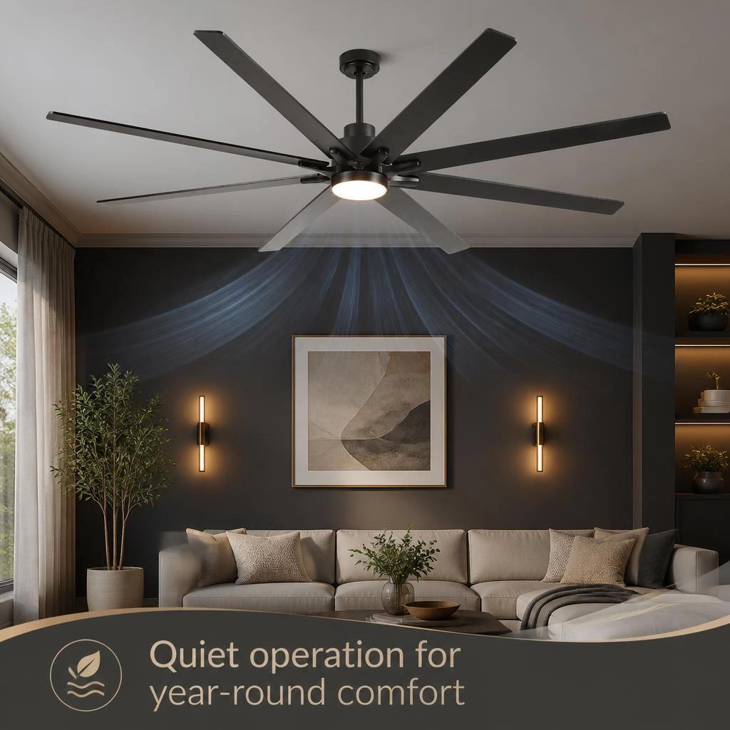 ELEMENT ACE Large Low Profile Quiet Ceiling Fan