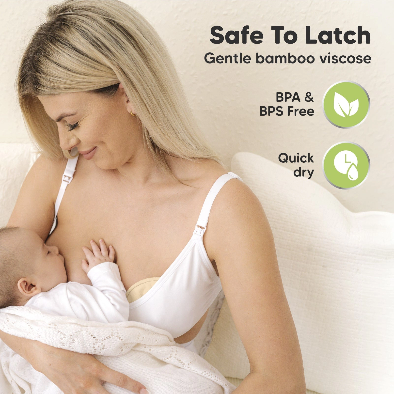 KeaBabies Soothe Nursing Pads (Bare Beige)