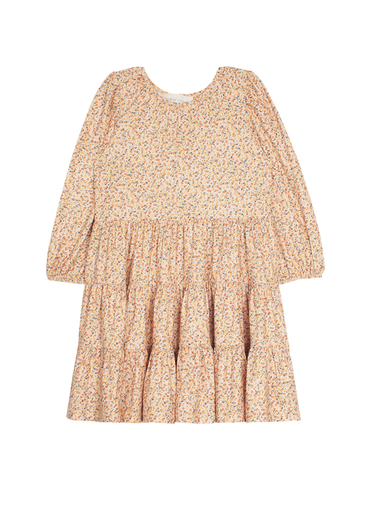 Mabel and Honey Golden Sunrise 3-Tier Knit Floral Dress