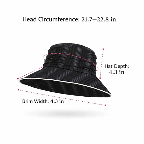 Anna-Kaci Women's Lightweight Bucket Hat Wide Brim Sun Hat Breathable Mesh Lining Casual Summer Hat