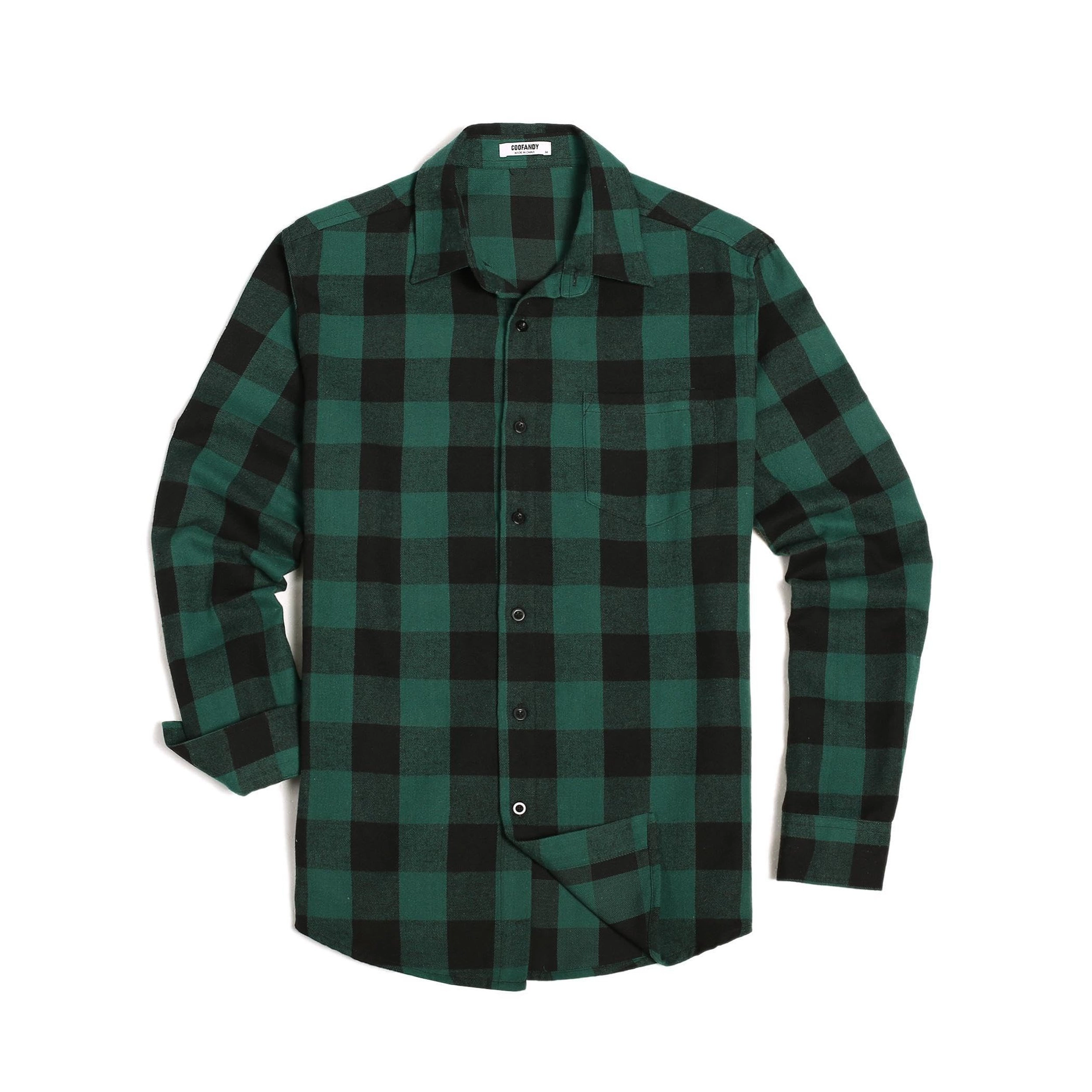 COOFANDY Men's Regular Fit Long Sleeve Flannel Shirt