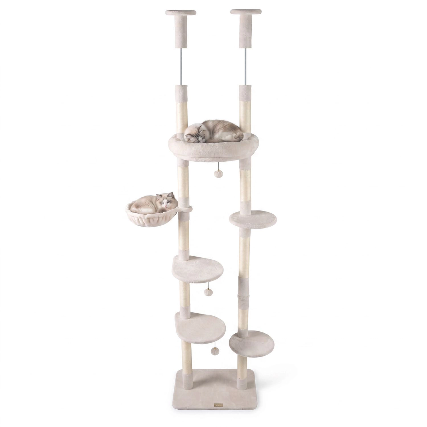 SlickBlue Adjustable Floor-to-Ceiling Cat Tree with Scratching Posts