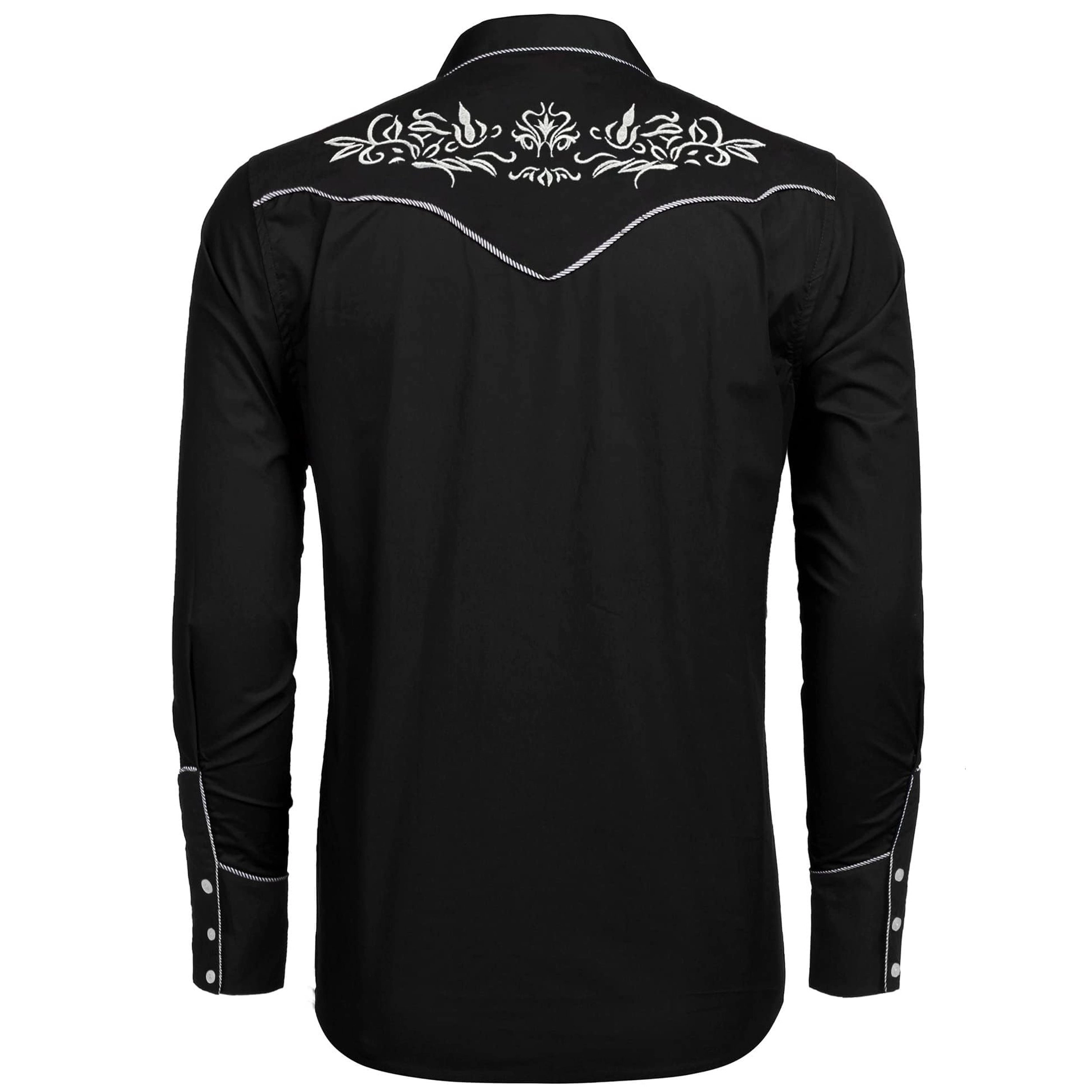 COOFANDY Men's Slim Fit Long Sleeve Western Shirt