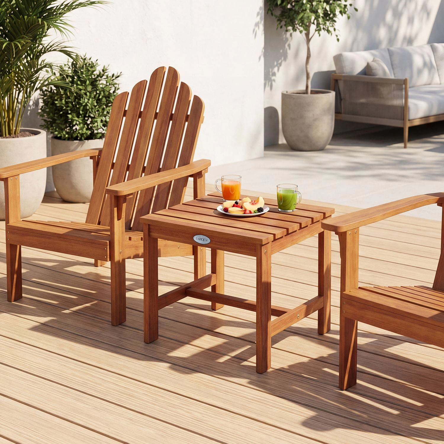 SlickBlue Outdoor Acacia Wood Patio Side Table
