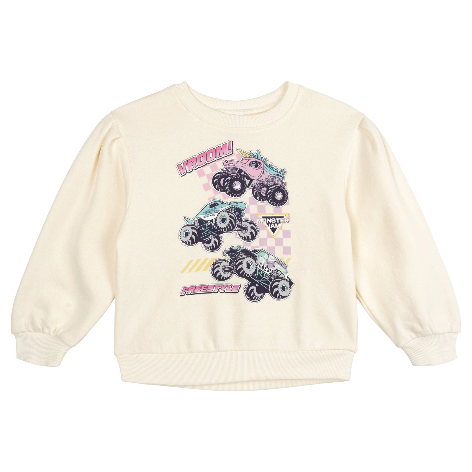 Monster Jam Girls' 2-Piece Fleece Sweatshirt and Pants Set