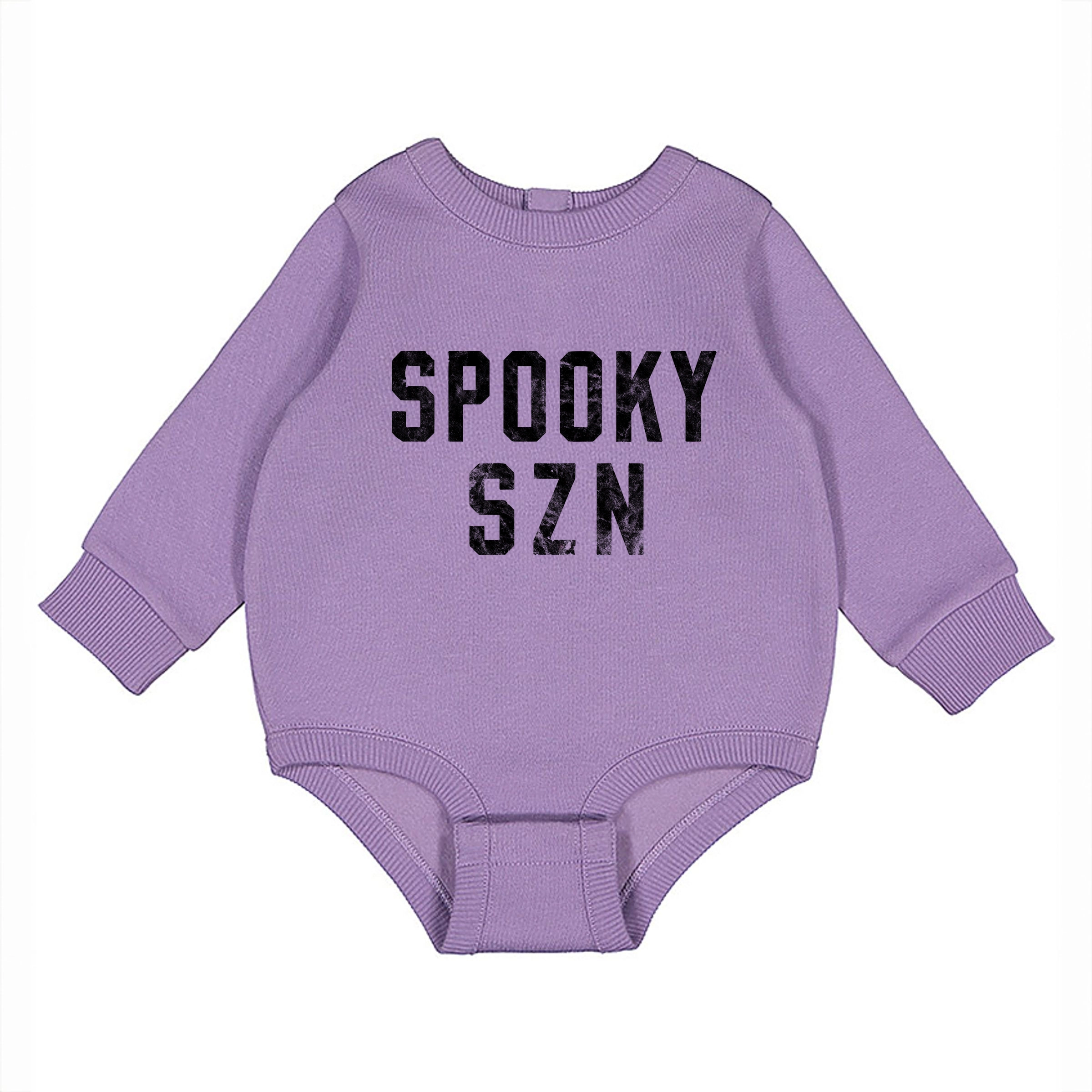The Juniper Shop - Infant Fleece BodySuit Spooky SZN Varsity