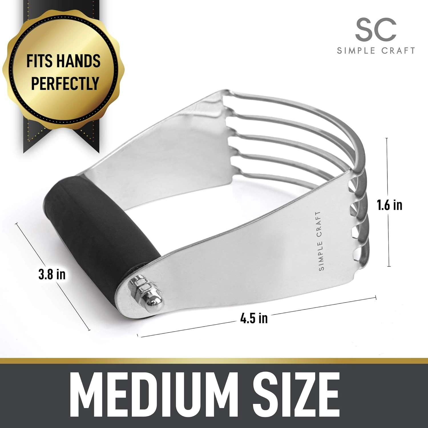 Zulay Kitchen Pastry Cutter For Baking, Stainless Steel Blender Tool With Comfortable Grip Handle by Simple Craft