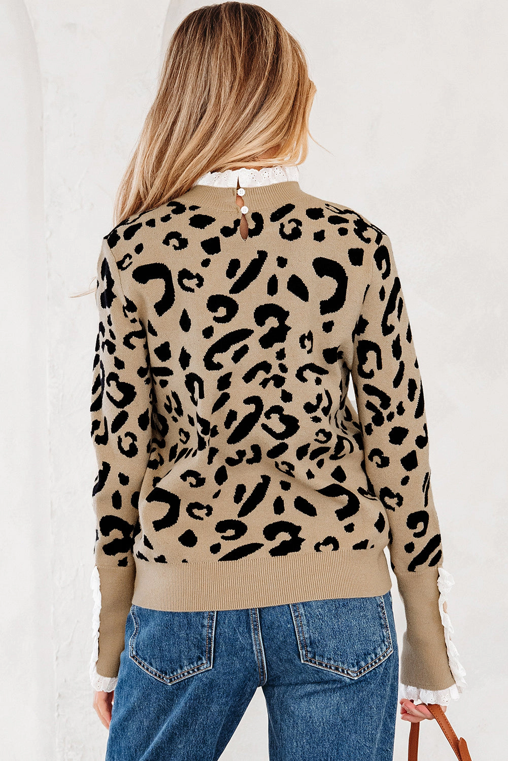 Threaded Pear Women's Amelia Ribbed Detail Cuffed Sweater