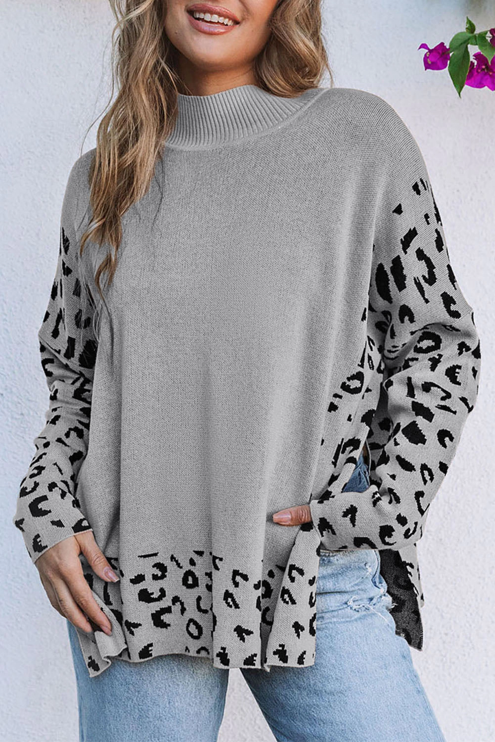 Threaded Pear Women's Isabella Side Slit Oversized Sweater