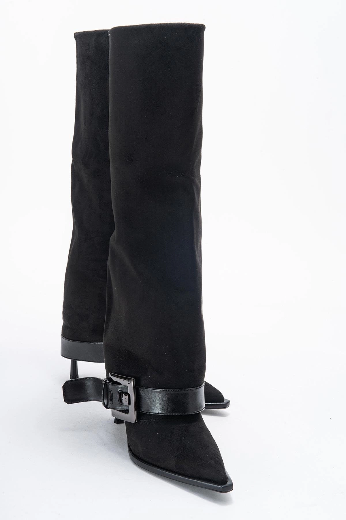 Prologue Shoes Womens Elva Buckle Strap Knee High Boot
