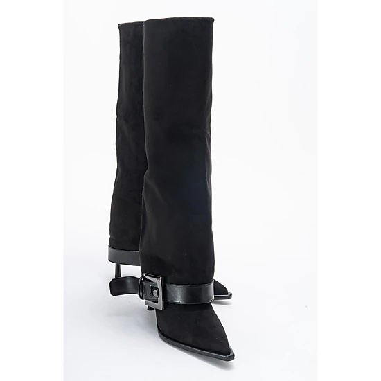 Prologue Shoes Womens Elva Buckle Strap Knee High Boot