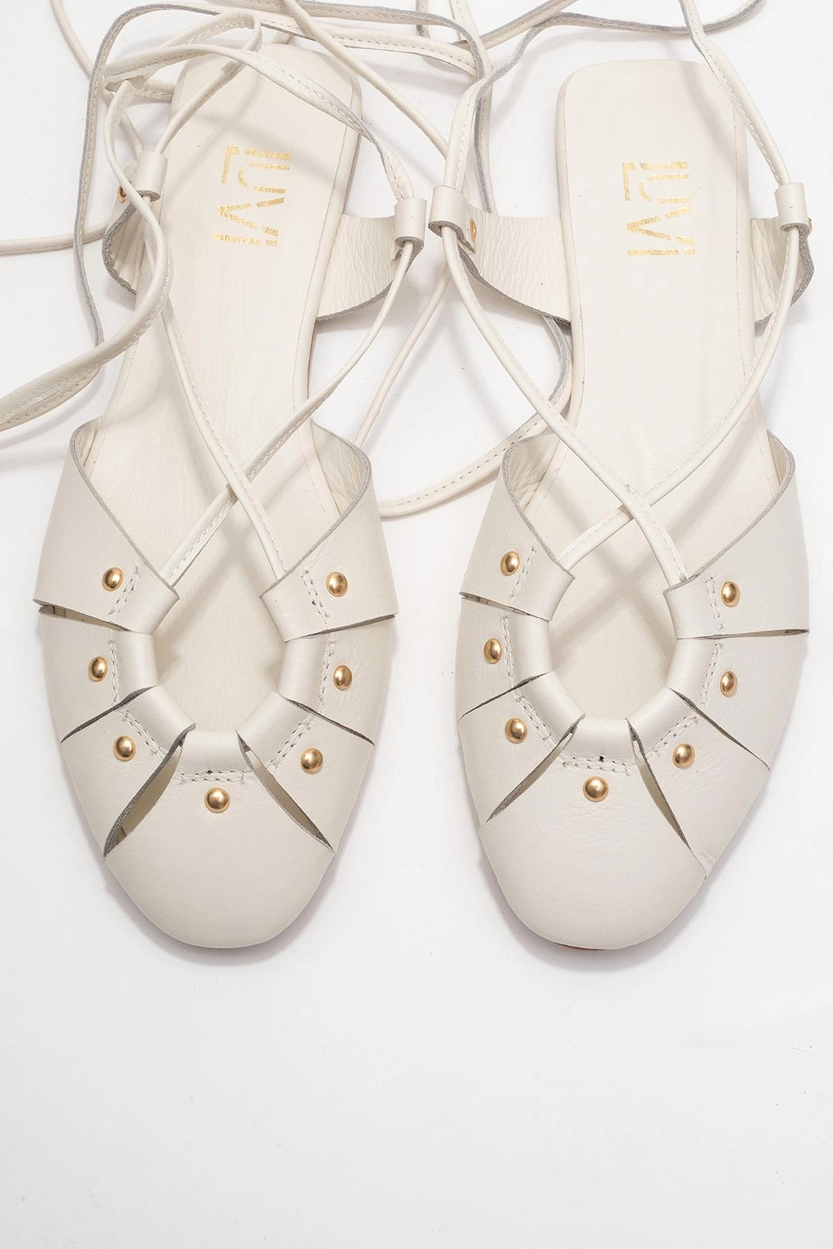 Forever & Always Womens Daria Leather Ankle Lace-Up Sandals