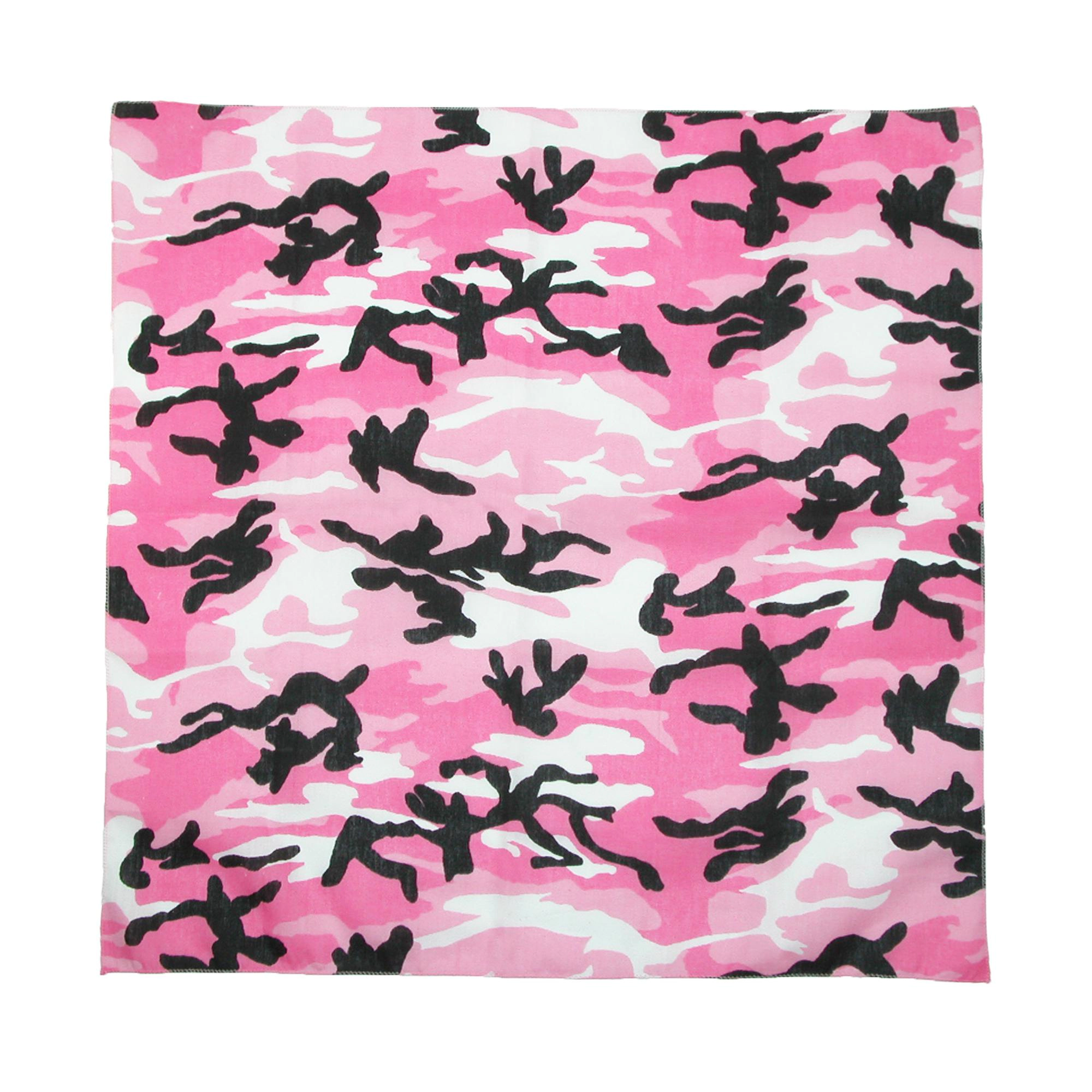 CTM Women's Cotton Pink Camouflage Bandana (Pack of 5)
