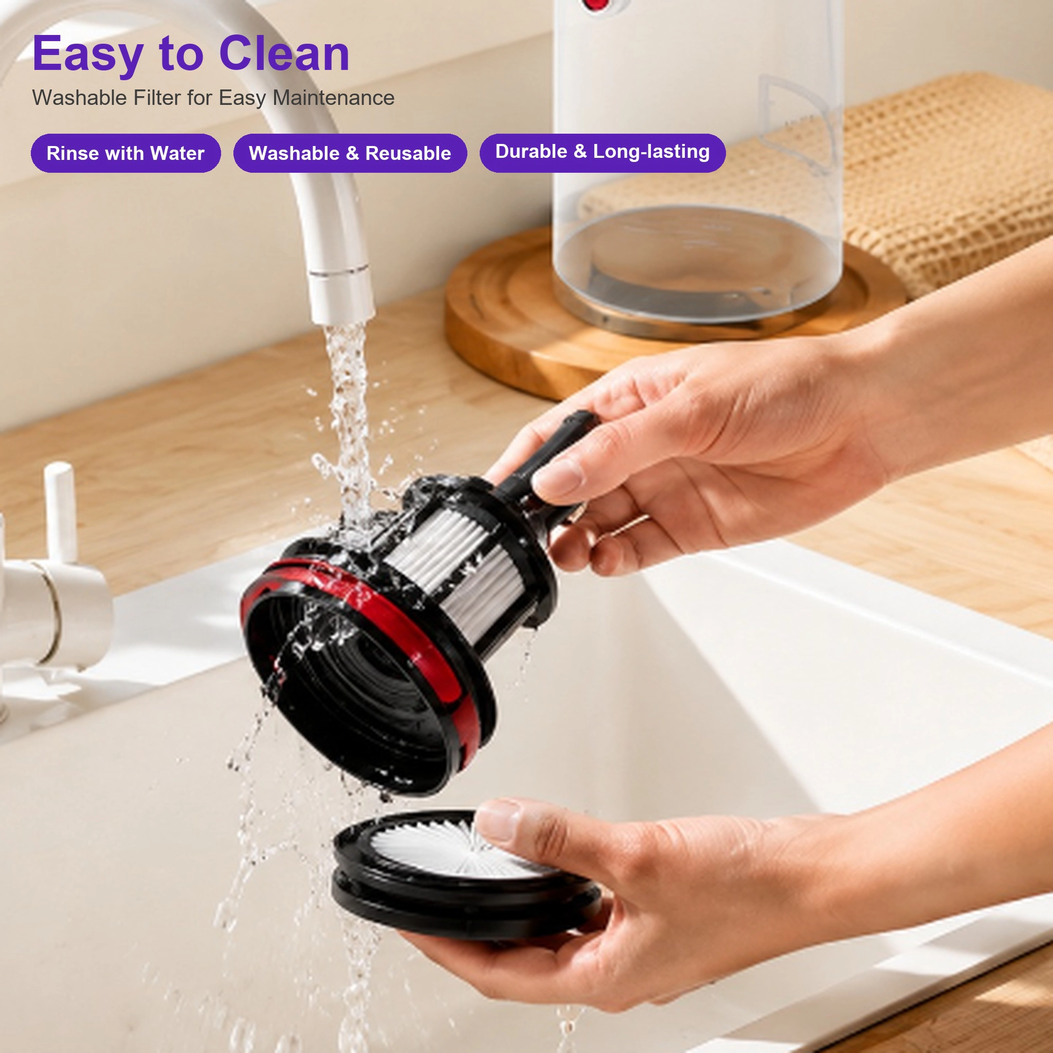 WHALL ST111A Cordless Stick Vacuum, 35Kpa Suction 3‑Speed Handheld Vacuum with Wall Mount & Accessories