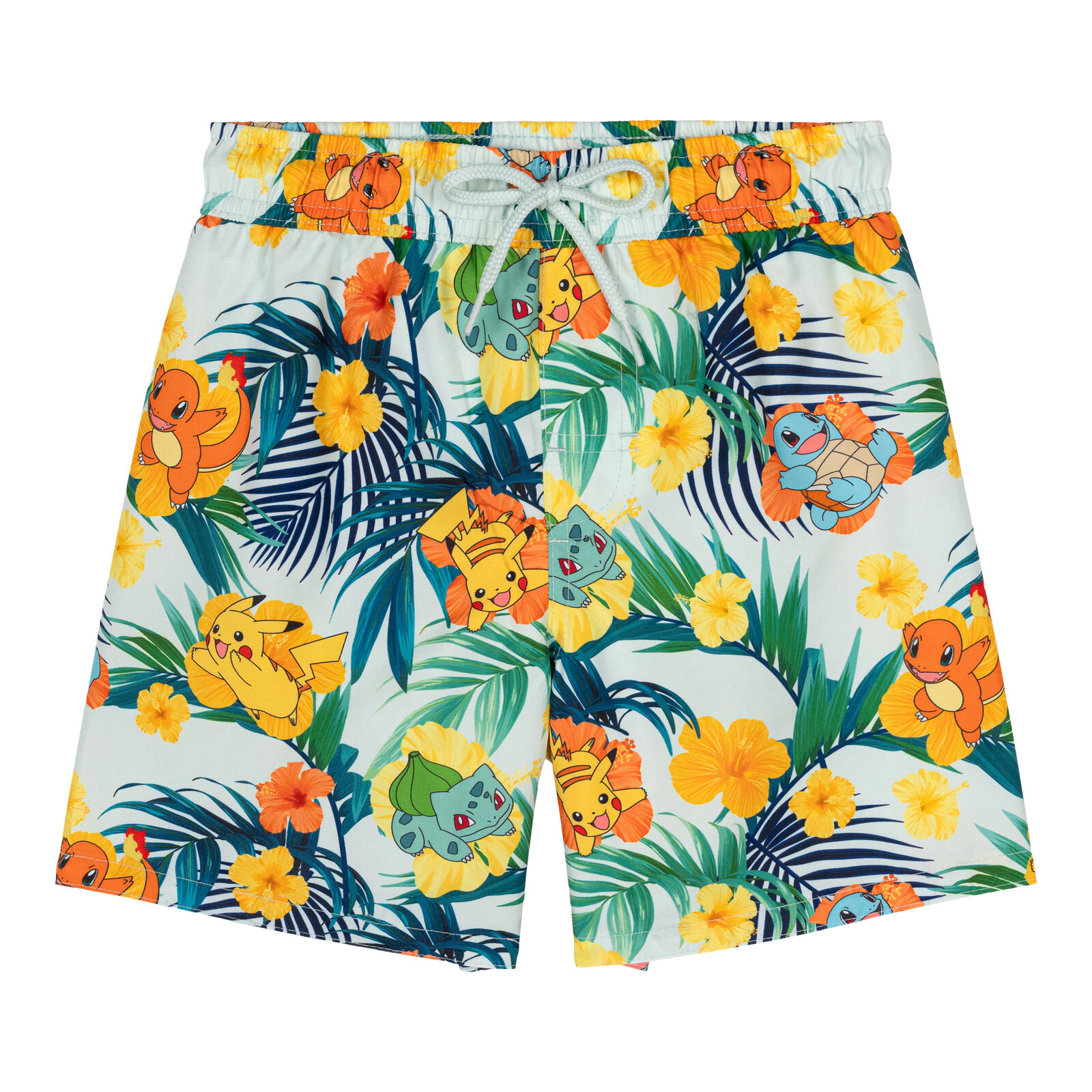 Pokemon Boys' Swimwear 2-Piece Camp Shirt and Swim Trunks Set