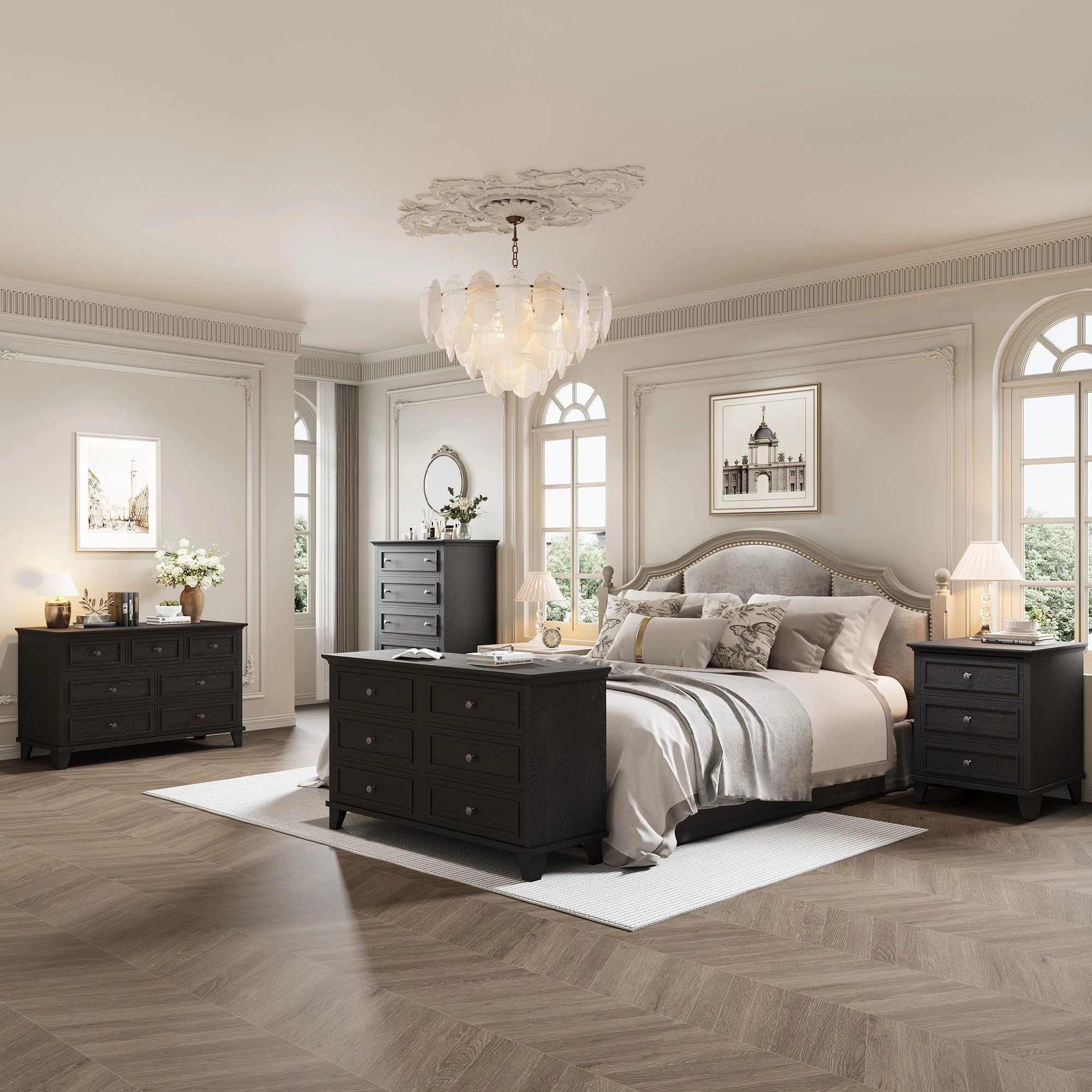 3 Drawer Dresser, Wooden Storage Chest with Metal Handles, Modern Design for Bedroom & Living Room