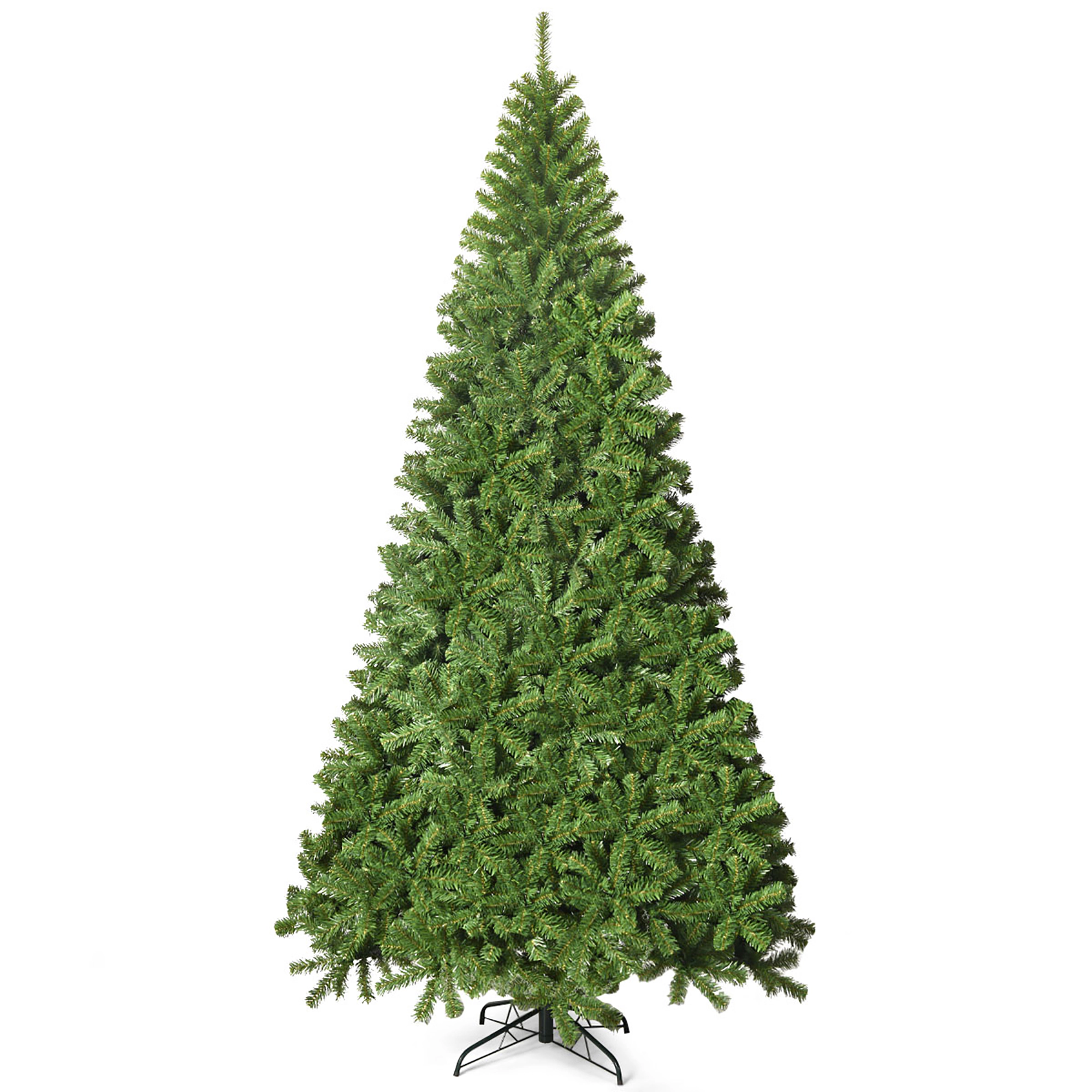Costway 6/7.5/9Ft Unlit Hinged PVC Artificial Christmas Tree Premium Spruce Tree with 1346 Tips