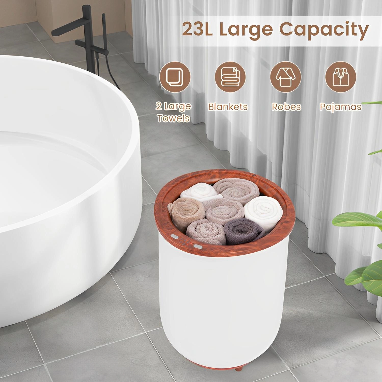 SUGIFT 23L Coffee Bucket-Style Towel Warmer, 465W