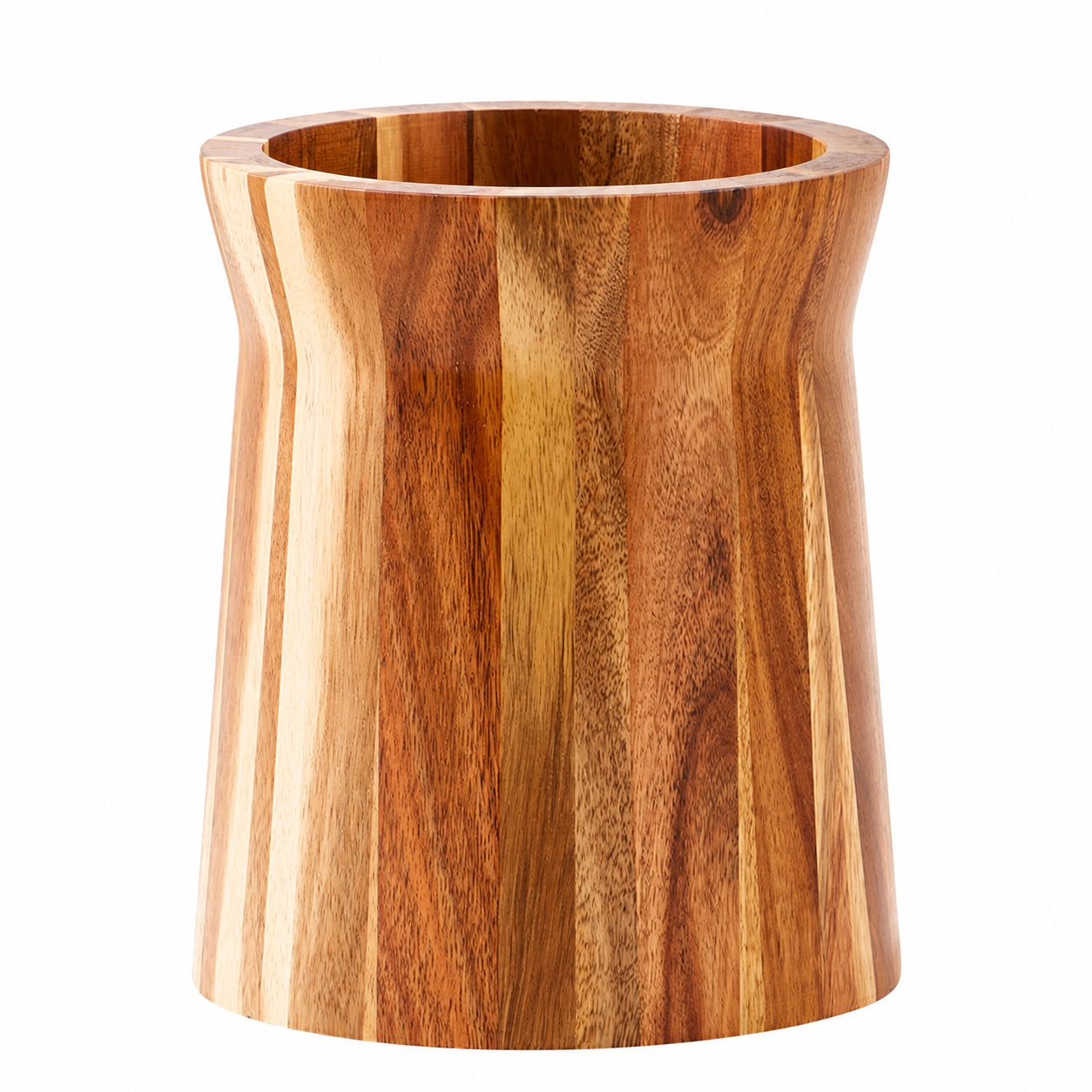 WZK 360 Degree Rotating Wooden Farmhouse Kitchen Utensil Holder