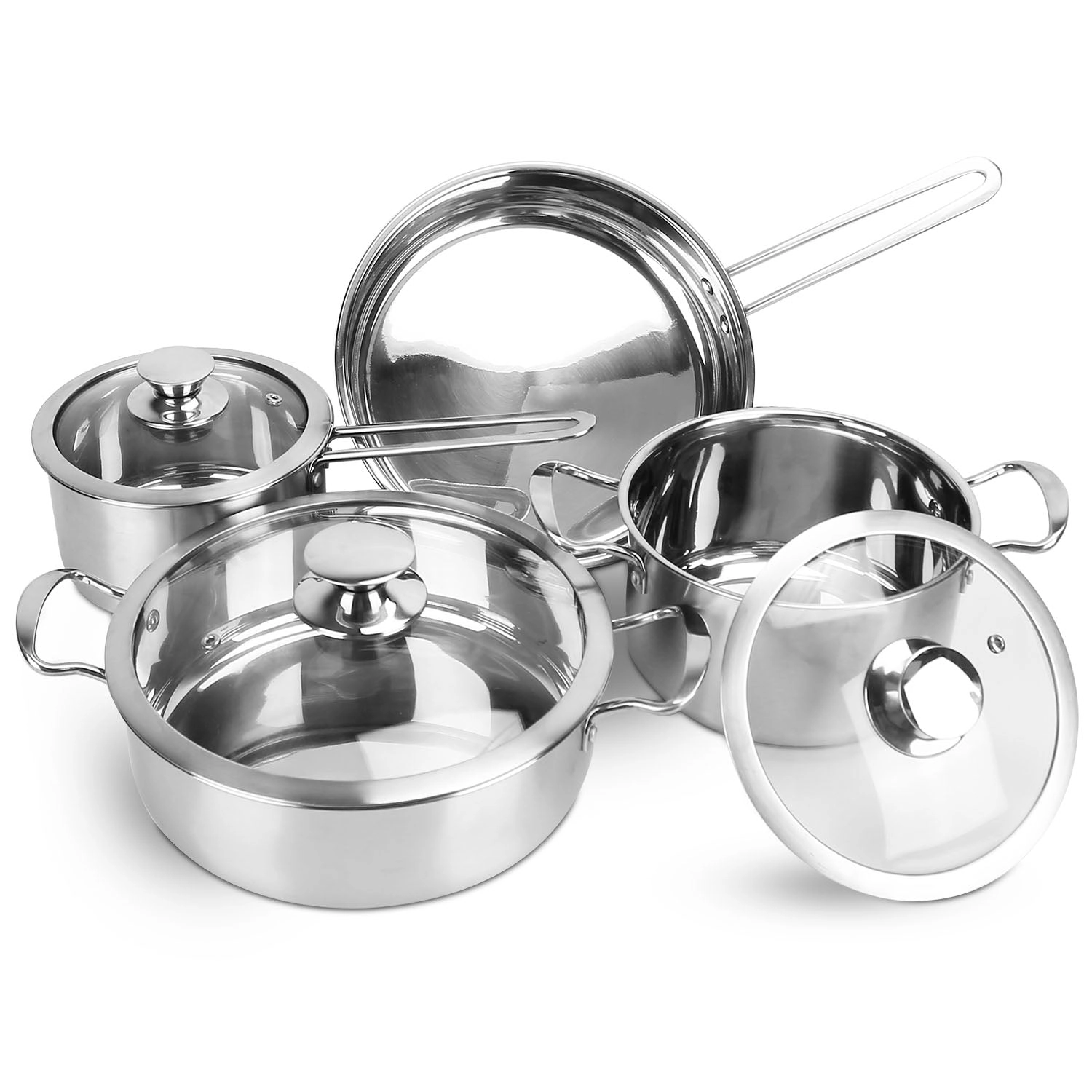 GBruno Stainless Steel 6-Piece Cookware Set