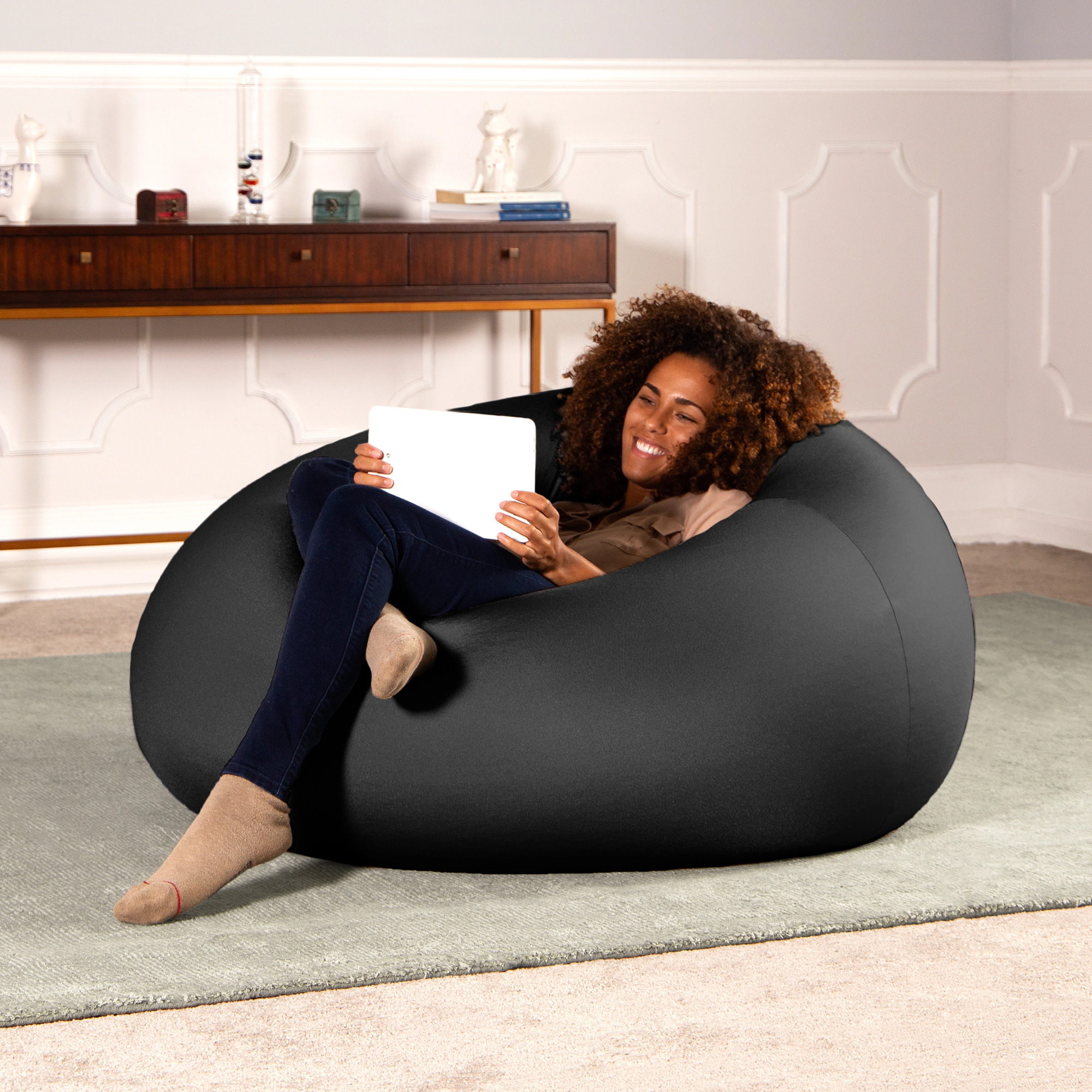 Jaxx Nimbus Therapeutic Sensory Bean Bag Chair – Cloud-Like Adjustable Body Pod Design for Ergonomic Relief and Comfort