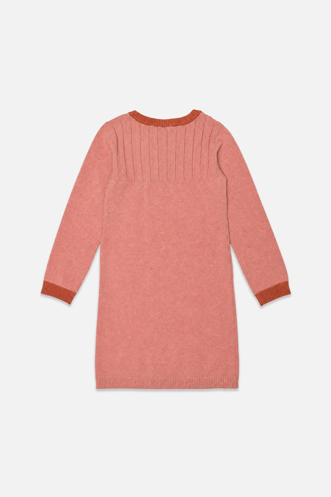 Deux par Deux Girls Knitted Dress with Strawberry Jacquard