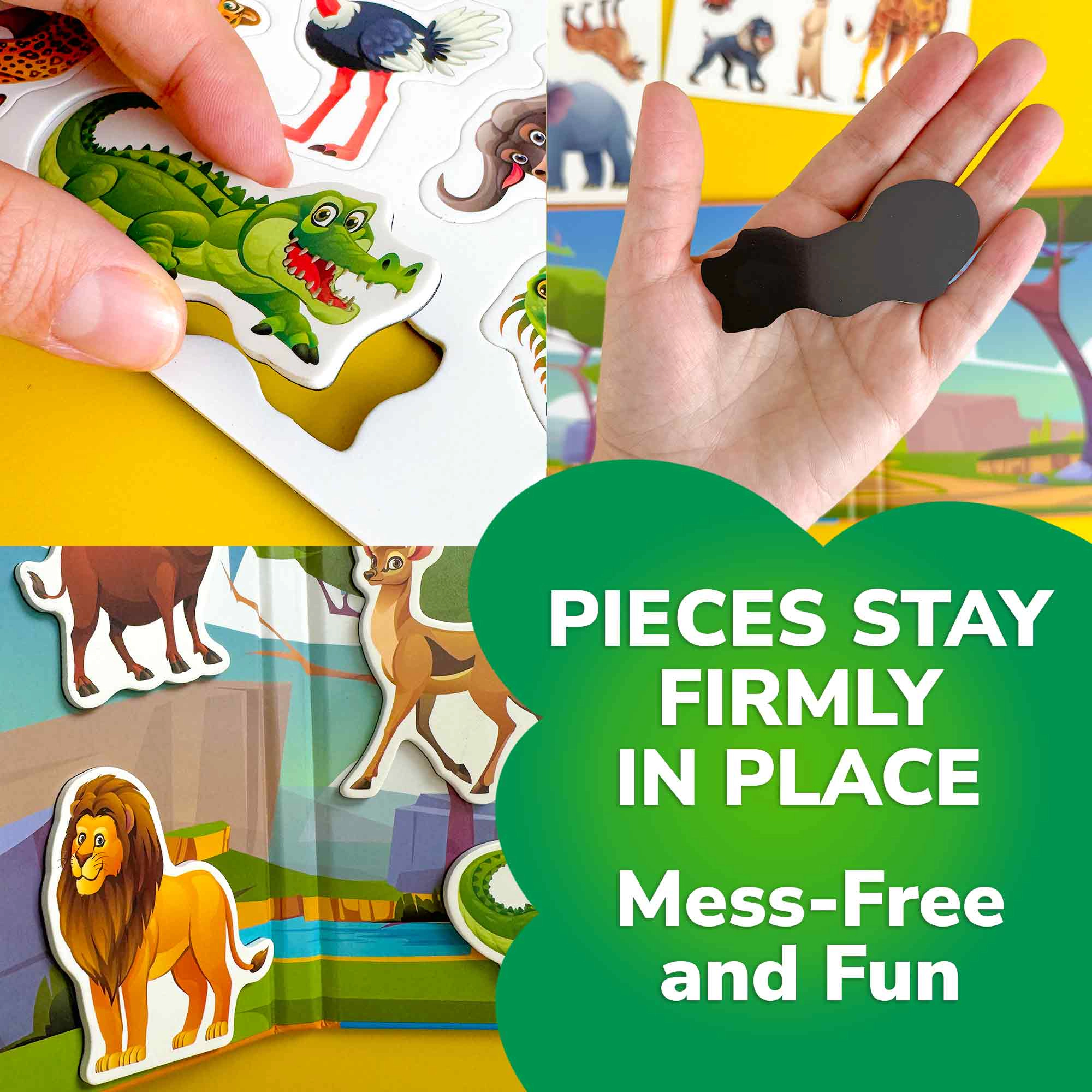 QUOKKA Travel Magnetic Puzzle Game, 20+ Piece Educational Puzzles for Kids Ages 3-5