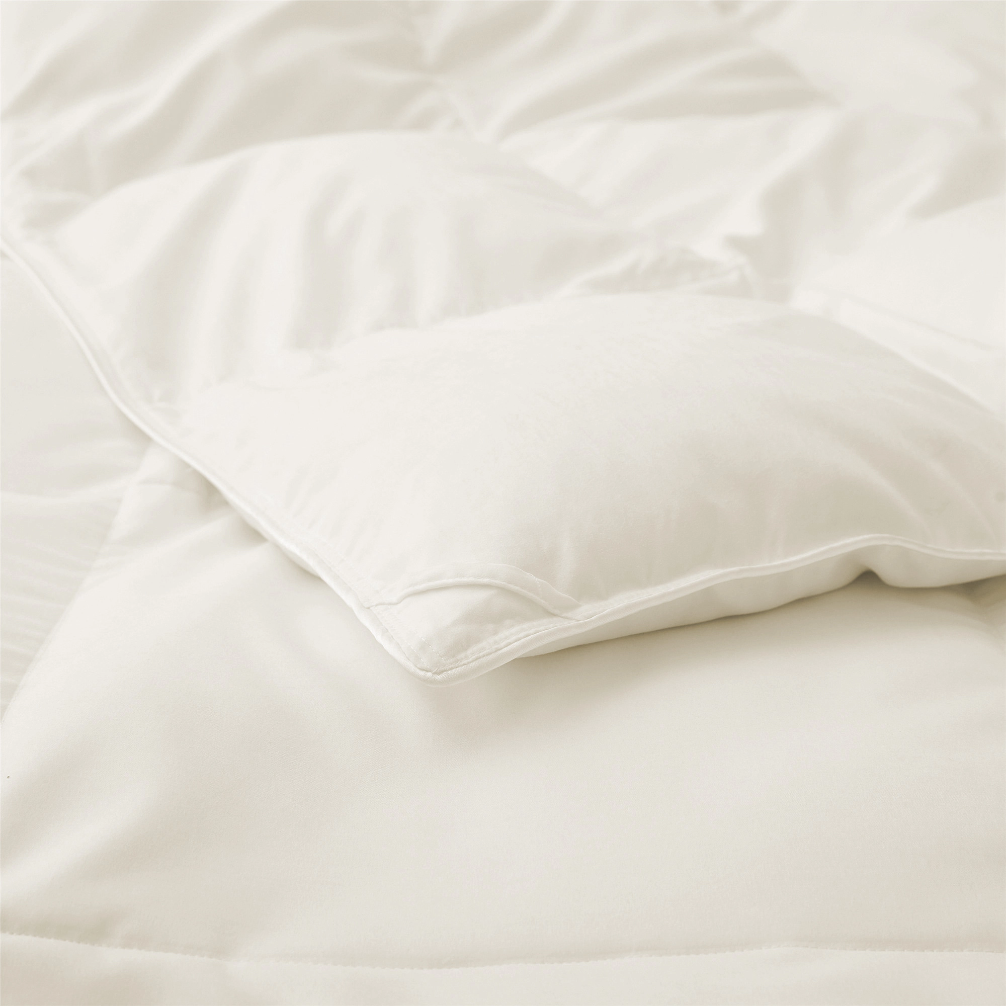 Unikome Luxury All-Season White Goose Down Feather Fiber Comforter - Medium Weight & Fluffy Duvet
