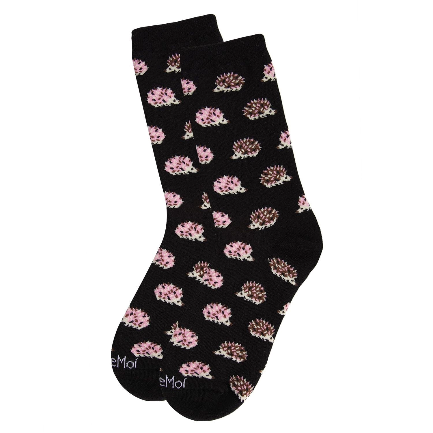 MeMoi Hedgehogs Bamboo Blend Crew Socks