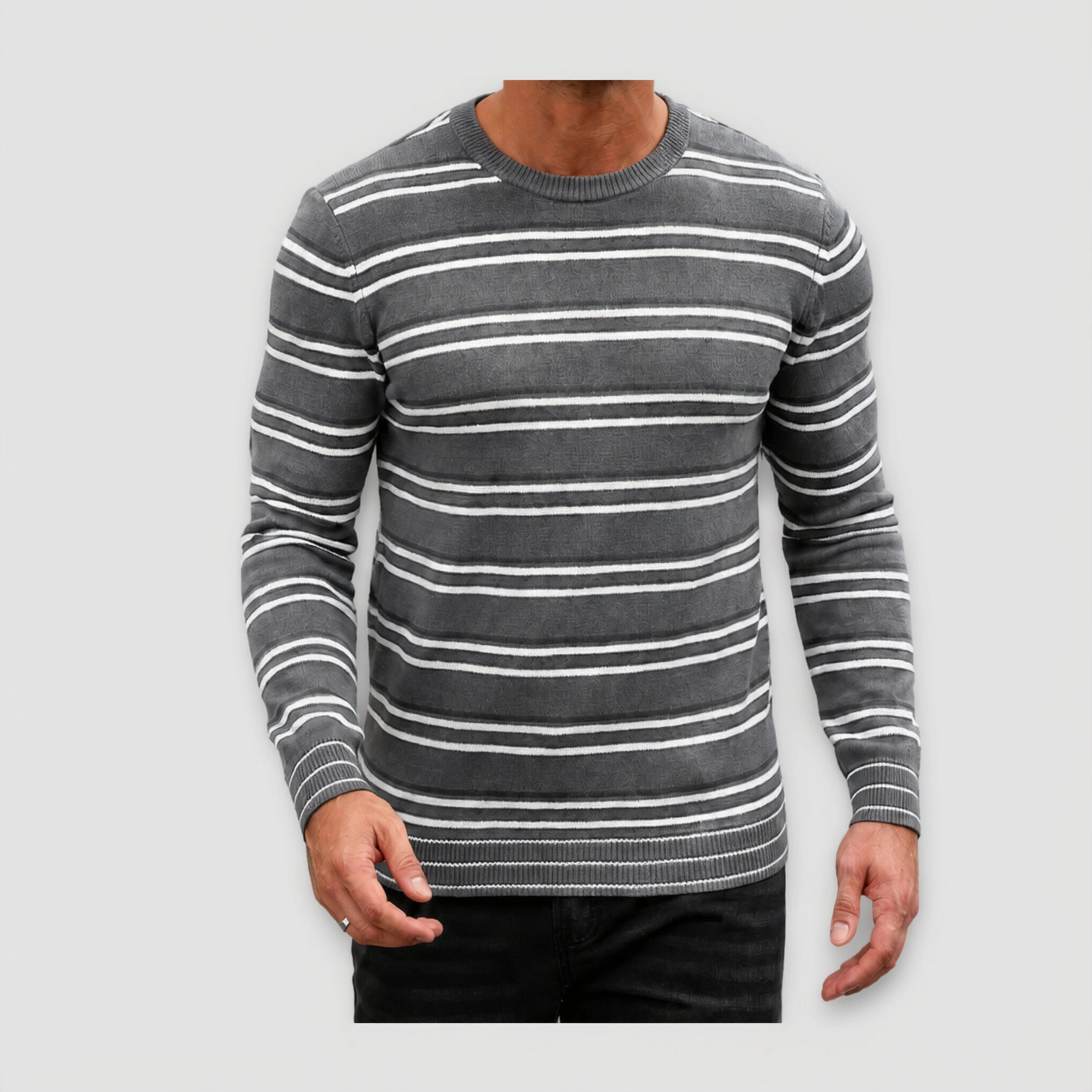 COOFANDY Men's Regular Fit Crew Neck Long Sleeve Pullover Sweater