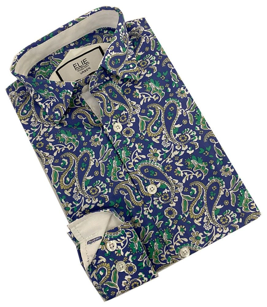 Elie Balleh Boys Slim Fit Paisley Shirt